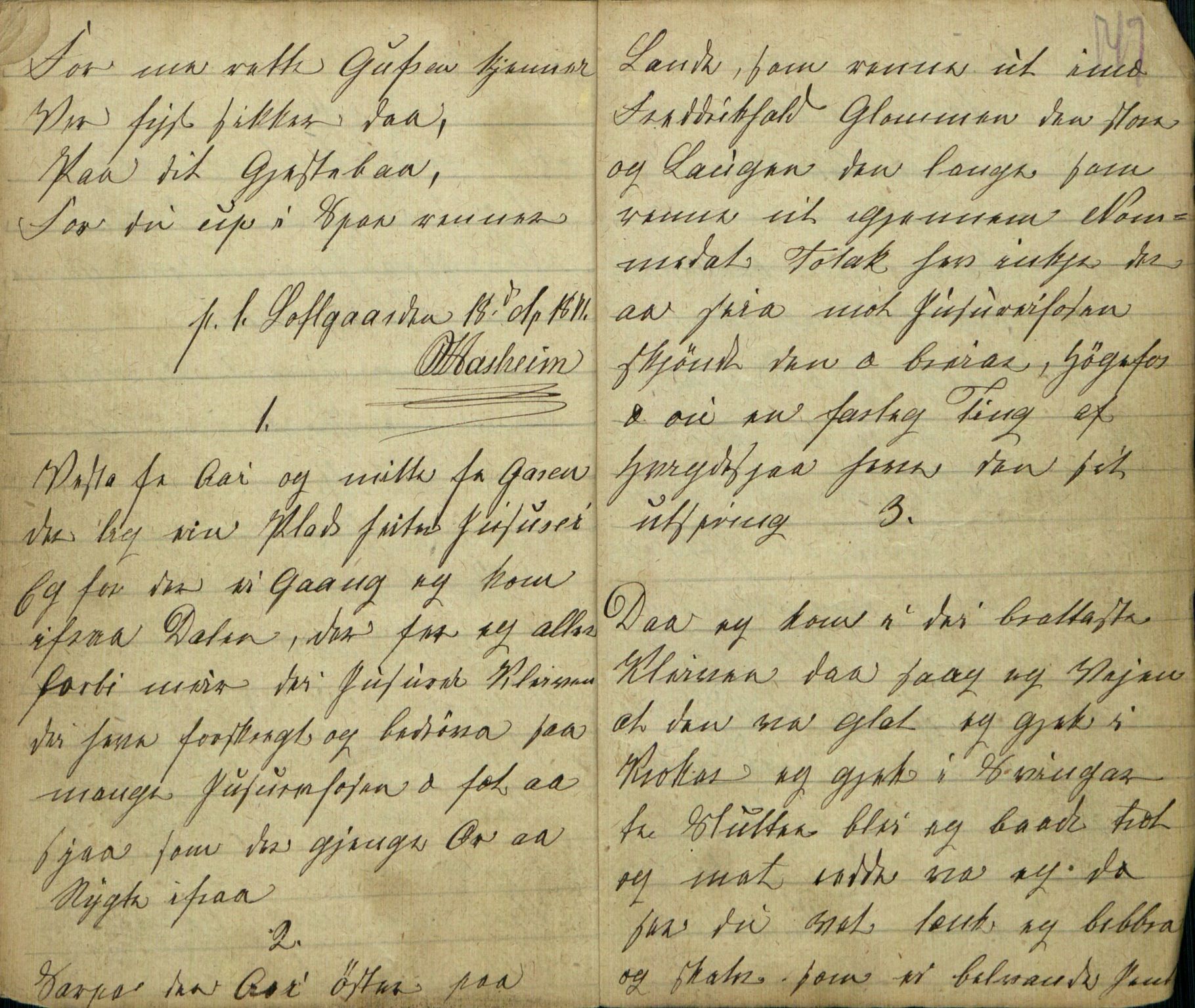 Rikard Berge, TEMU/TGM-A-1003/F/L0005/0018: 160-200 / 177 Handskriven visebok. Tilhører Aasheim af Sigjords Præstegjeld, 1870. Vise, 1870, p. 146-147