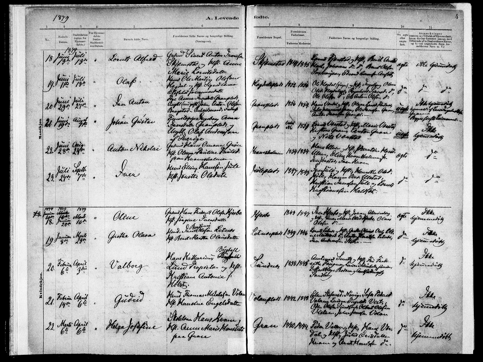Ministerialprotokoller, klokkerbøker og fødselsregistre - Nord-Trøndelag, SAT/A-1458/730/L0285: Parish register (official) no. 730A10, 1879-1914, p. 4