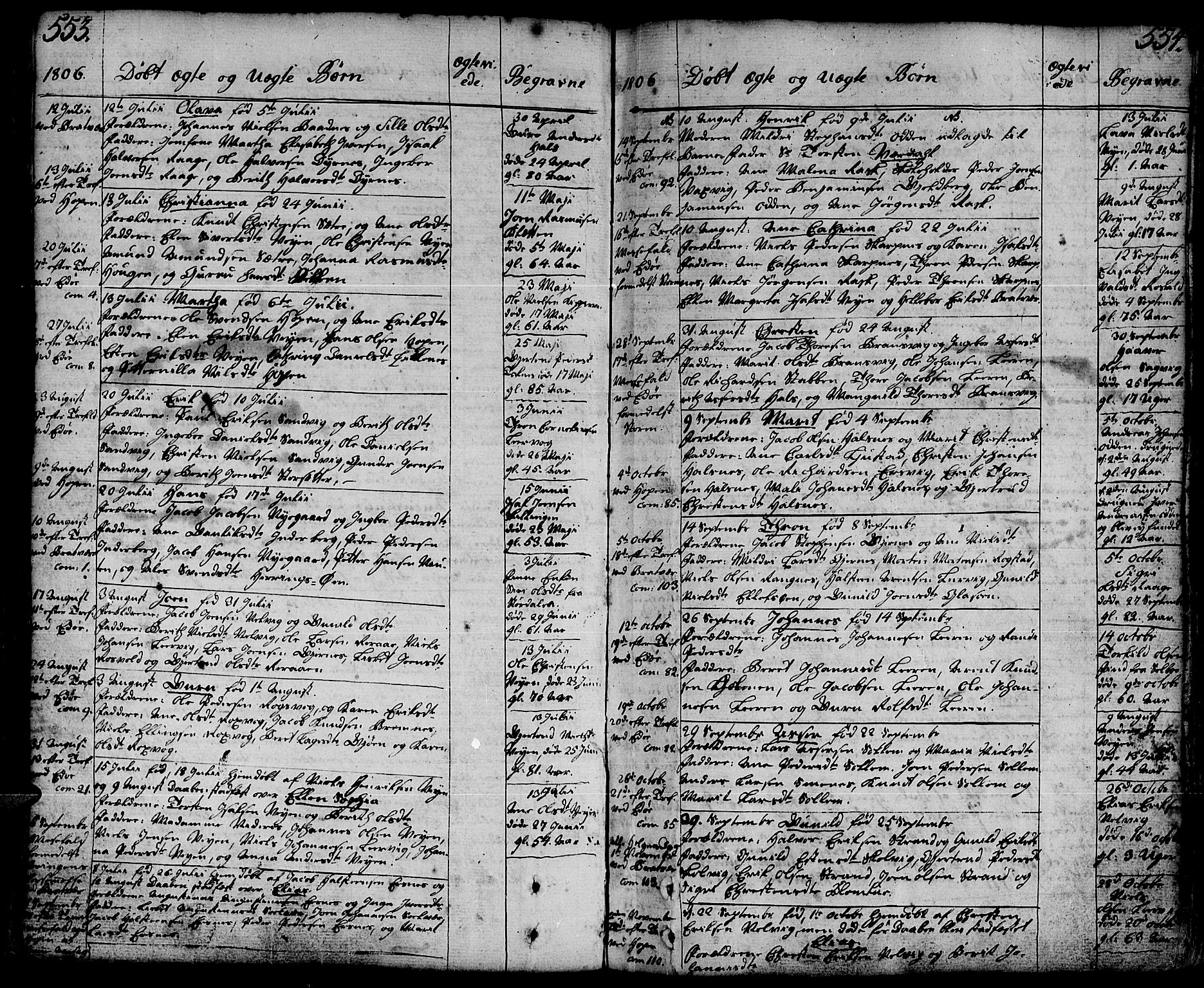 Ministerialprotokoller, klokkerbøker og fødselsregistre - Møre og Romsdal, SAT/A-1454/581/L0932: Parish register (official) no. 581A02, 1767-1823, p. 553-554