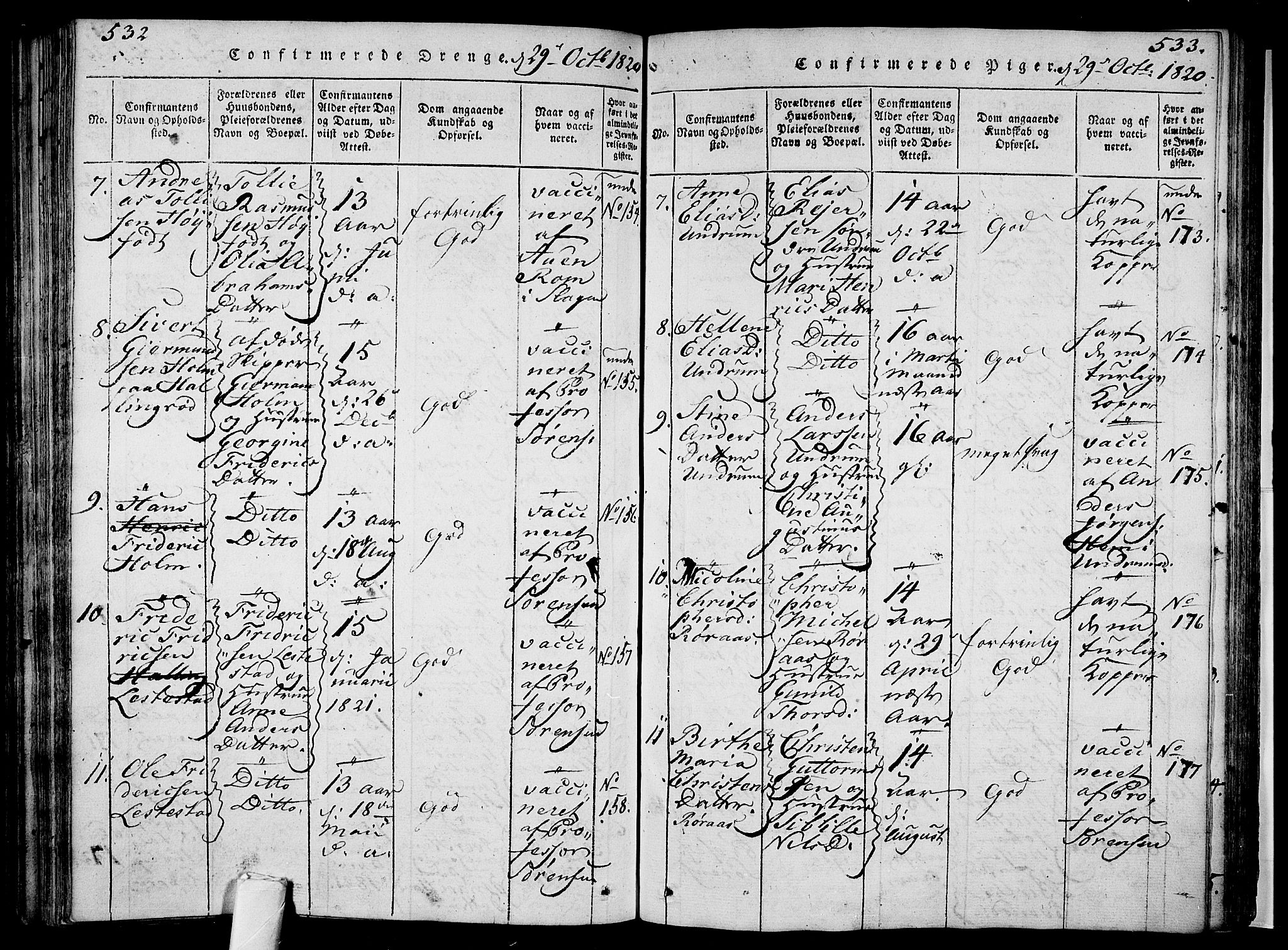 Sem kirkebøker, AV/SAKO-A-5/F/Fa/L0004: Parish register (official) no. I 4, 1814-1825, p. 532-533