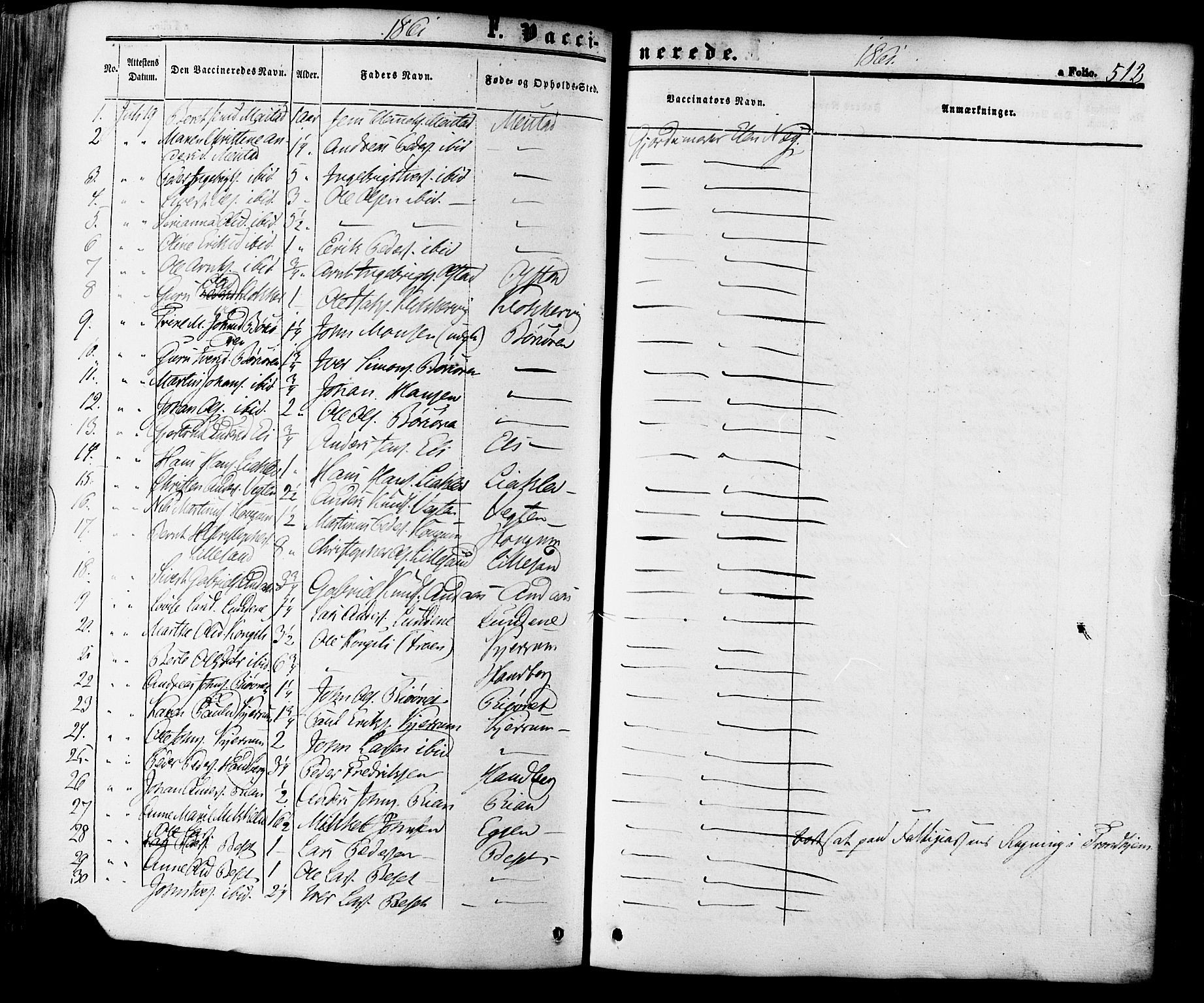 Ministerialprotokoller, klokkerbøker og fødselsregistre - Sør-Trøndelag, SAT/A-1456/665/L0772: Parish register (official) no. 665A07, 1856-1878, p. 512