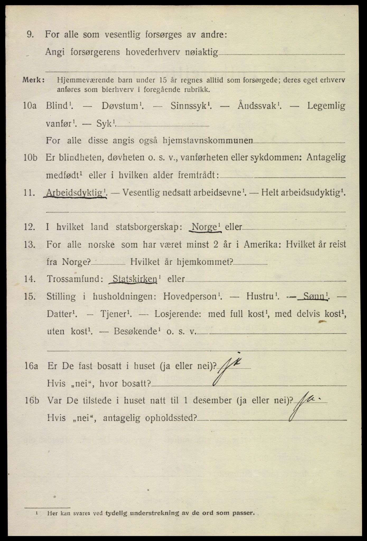 SAH, 1920 census for Nordre Land, 1920, p. 2235