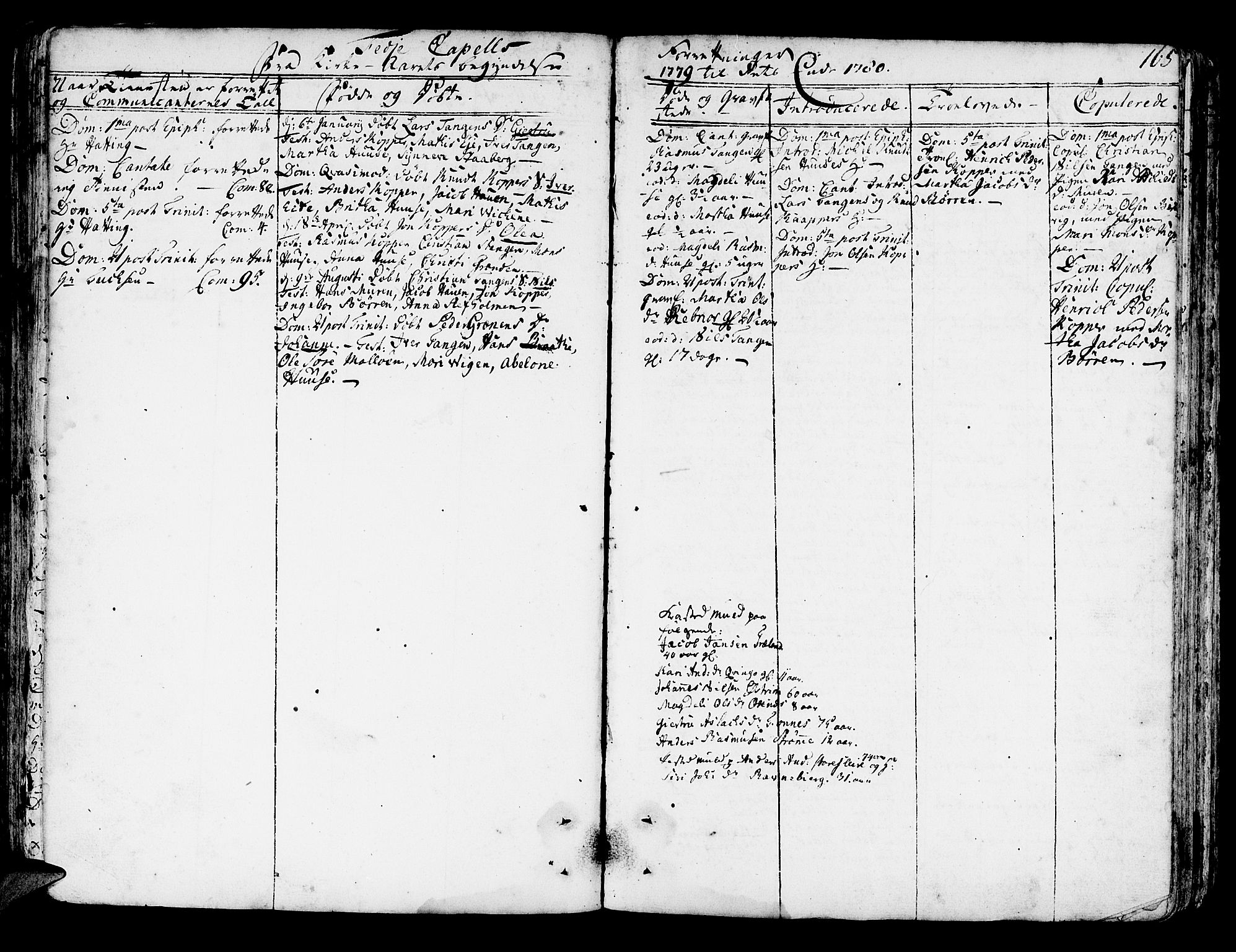 Lindås Sokneprestembete, AV/SAB-A-76701/H/Haa/Haaa/L0004: Parish register (official) no. A 4, 1764-1791, p. 165