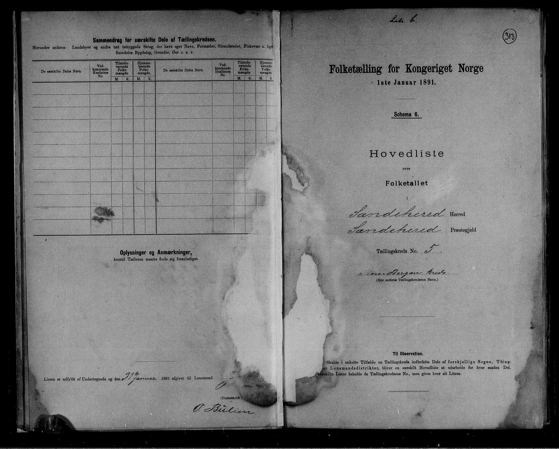 RA, 1891 census for 0724 Sandeherred, 1891, p. 18