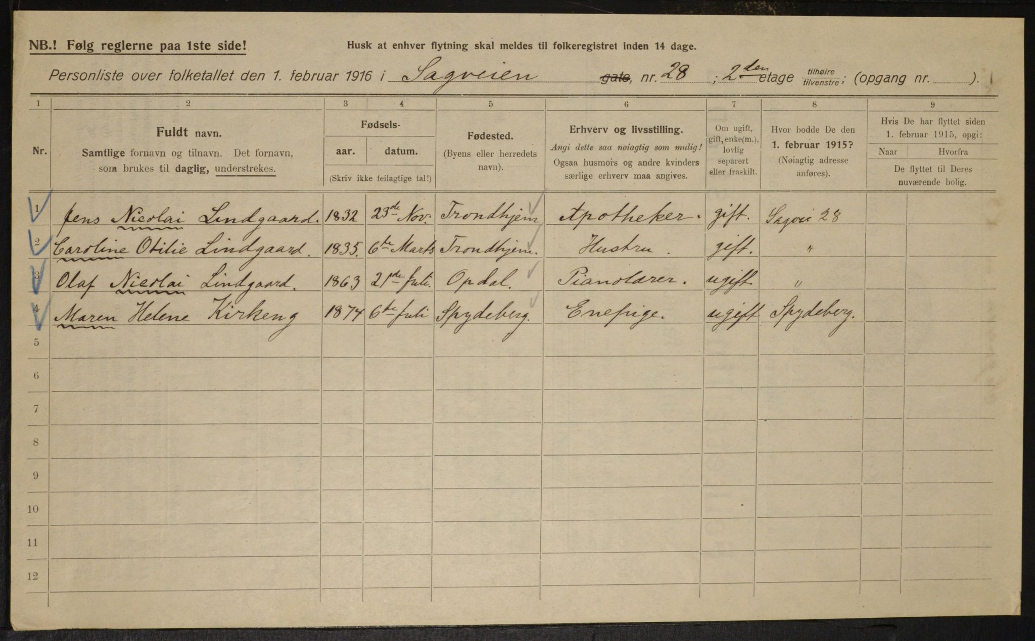 OBA, Municipal Census 1916 for Kristiania, 1916, p. 88878