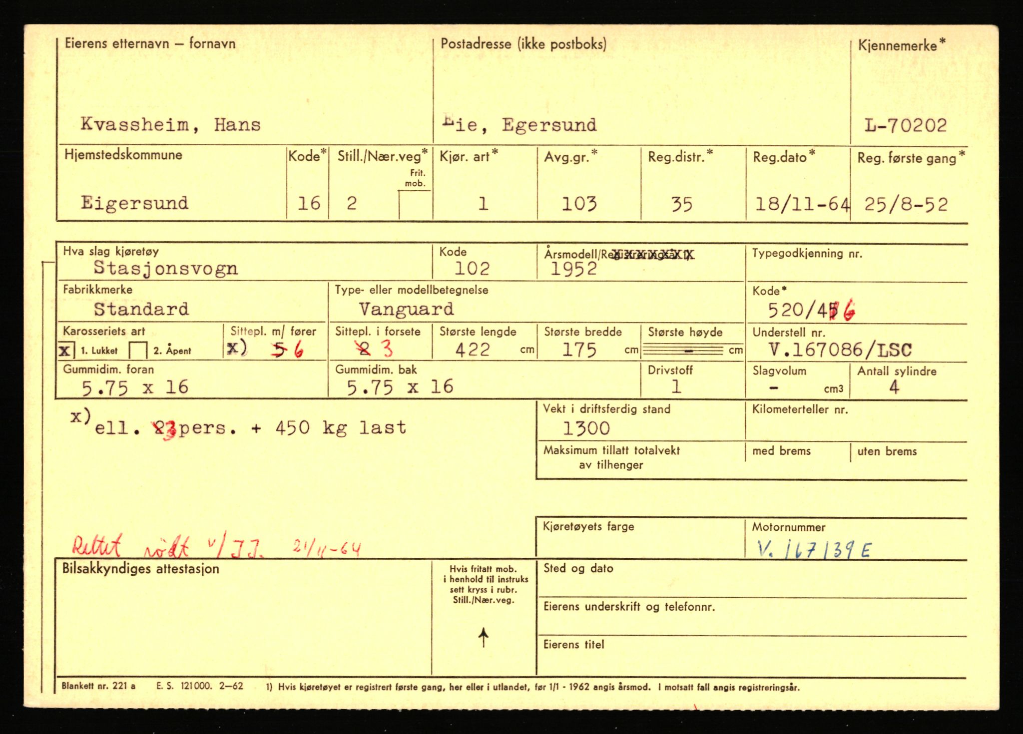 Stavanger trafikkstasjon, AV/SAST-A-101942/0/F/L0066: L-68000 - L-71599, 1930-1971, p. 1247