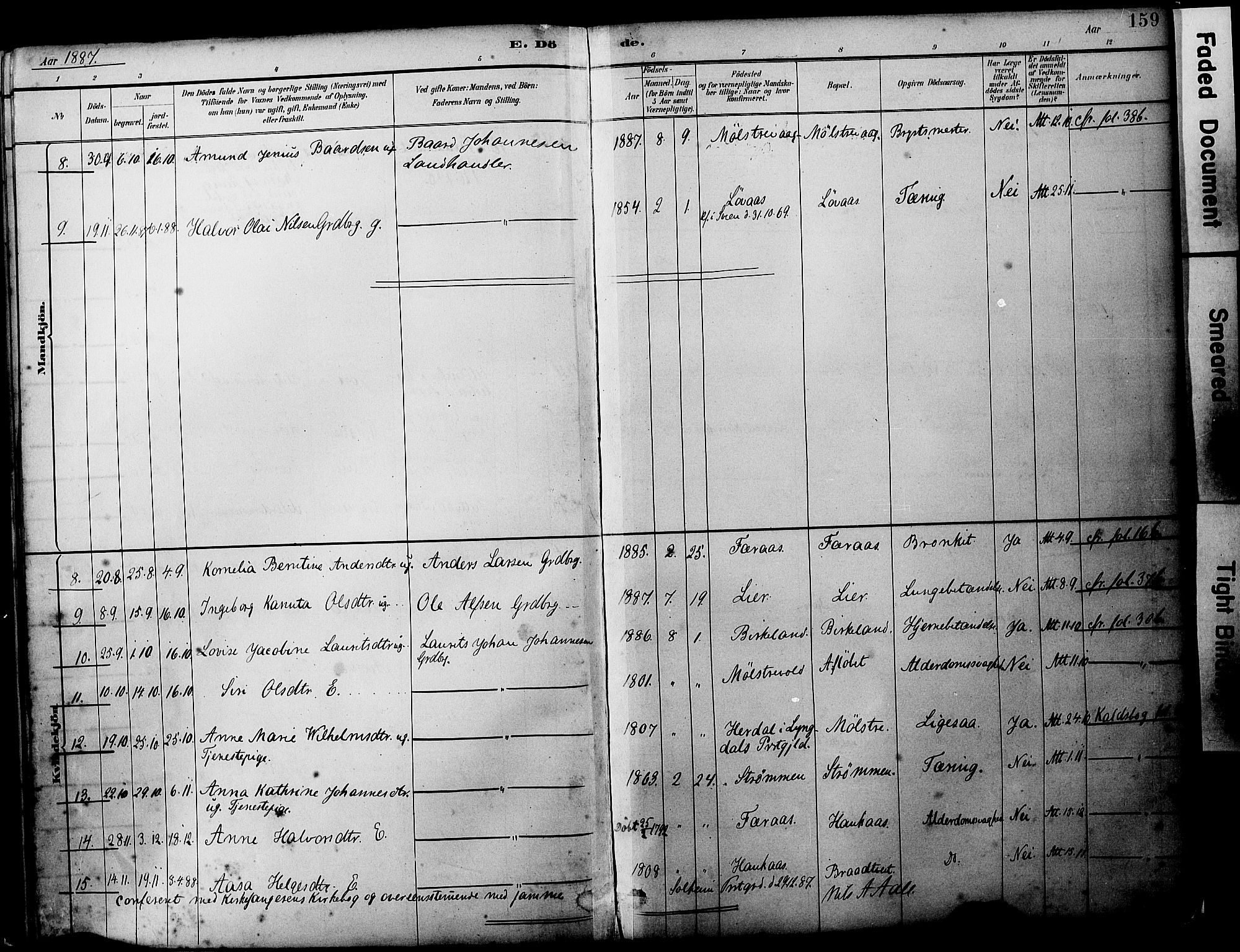 Sveio Sokneprestembete, AV/SAB-A-78501/H/Haa: Parish register (official) no. B 2, 1883-1894, p. 159