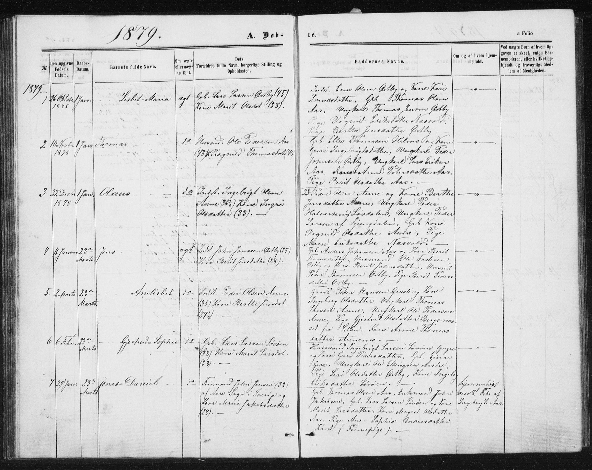 Ministerialprotokoller, klokkerbøker og fødselsregistre - Sør-Trøndelag, SAT/A-1456/698/L1166: Parish register (copy) no. 698C03, 1861-1887