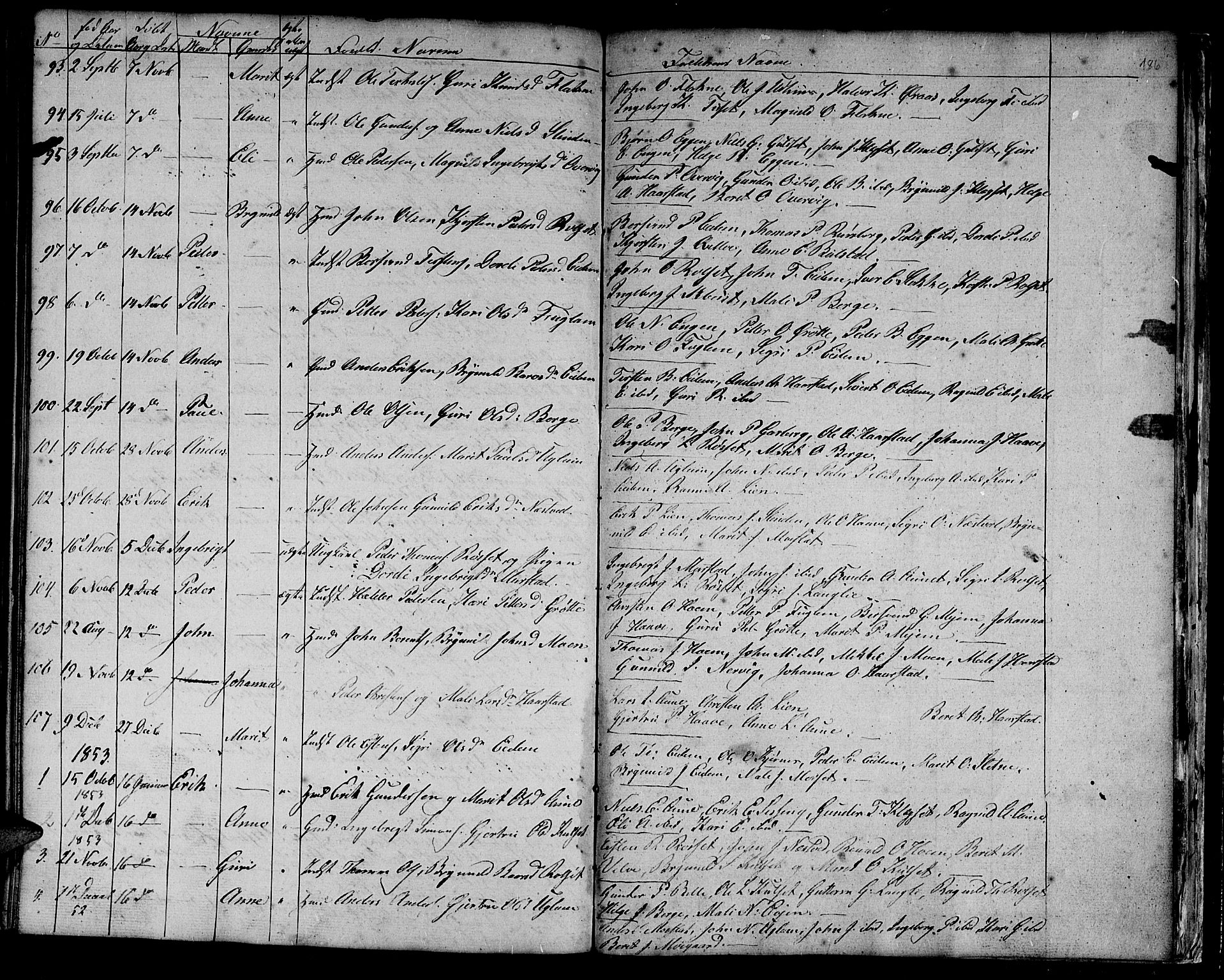 Ministerialprotokoller, klokkerbøker og fødselsregistre - Sør-Trøndelag, SAT/A-1456/695/L1154: Parish register (copy) no. 695C05, 1842-1858, p. 186