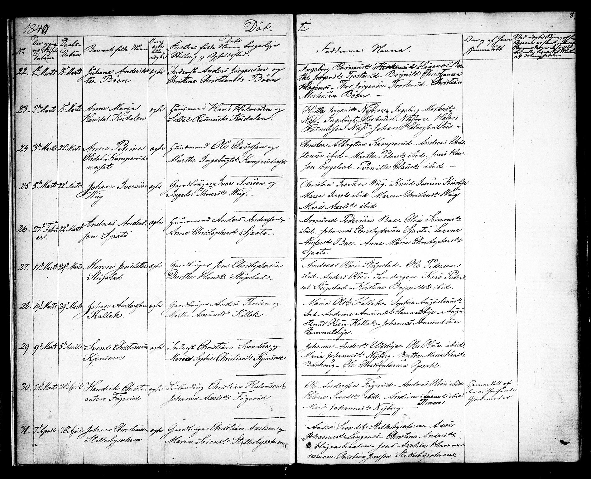 Rødenes prestekontor Kirkebøker, AV/SAO-A-2005/F/Fa/L0005: Parish register (official) no. I 5, 1838-1849, p. 8