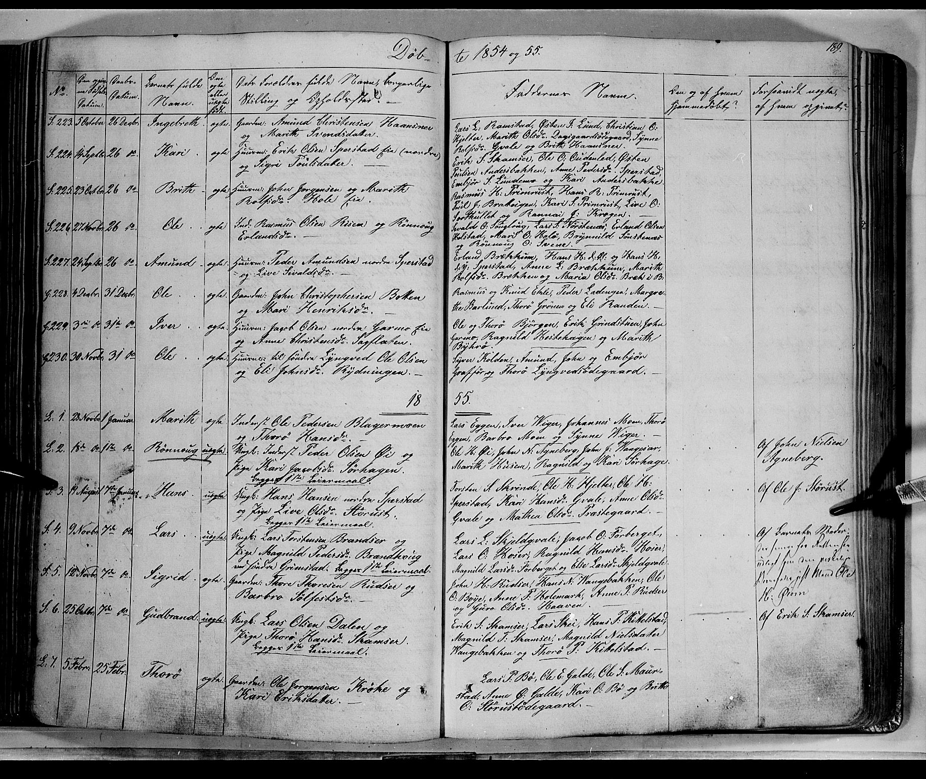 Lom prestekontor, SAH/PREST-070/K/L0006: Parish register (official) no. 6A, 1837-1863, p. 189