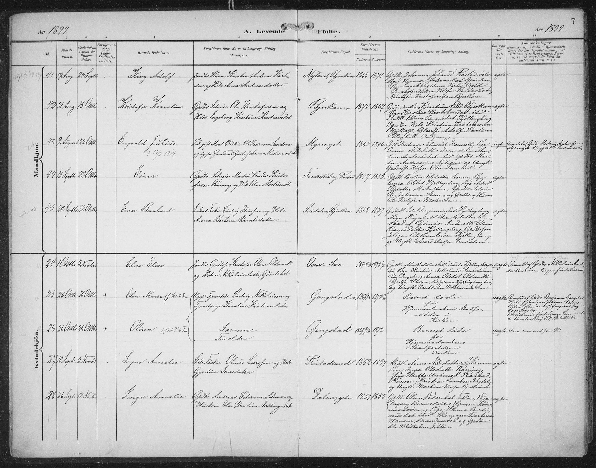 Ministerialprotokoller, klokkerbøker og fødselsregistre - Nord-Trøndelag, AV/SAT-A-1458/701/L0011: Parish register (official) no. 701A11, 1899-1915, p. 7