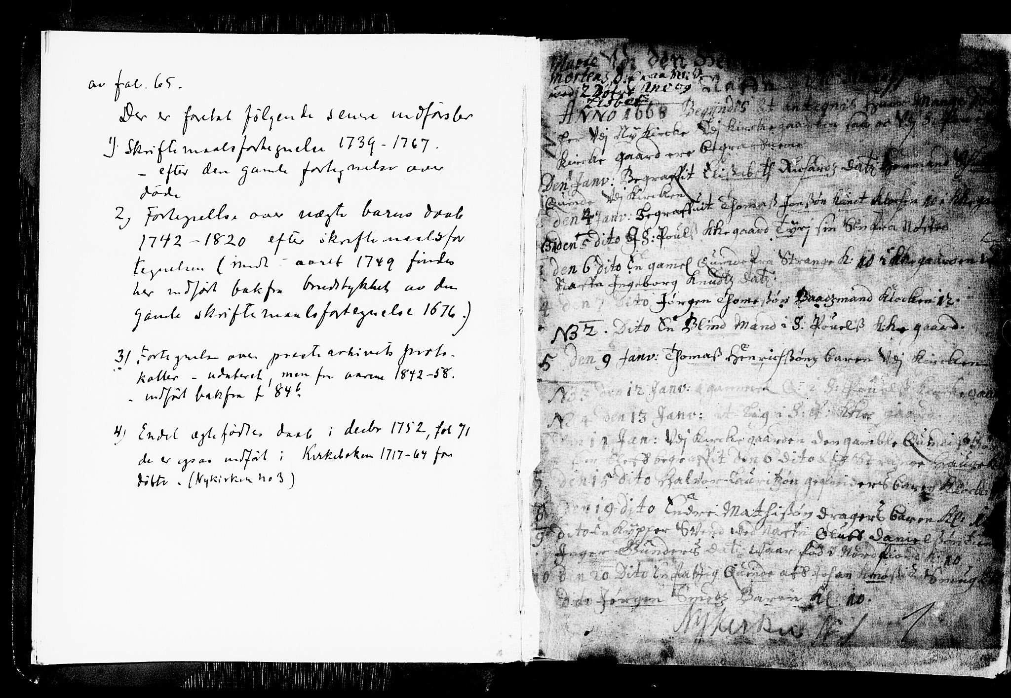 Nykirken Sokneprestembete, AV/SAB-A-77101/H/Haa/L0001: Parish register (official) no. A 1, 1668-1820, p. 1