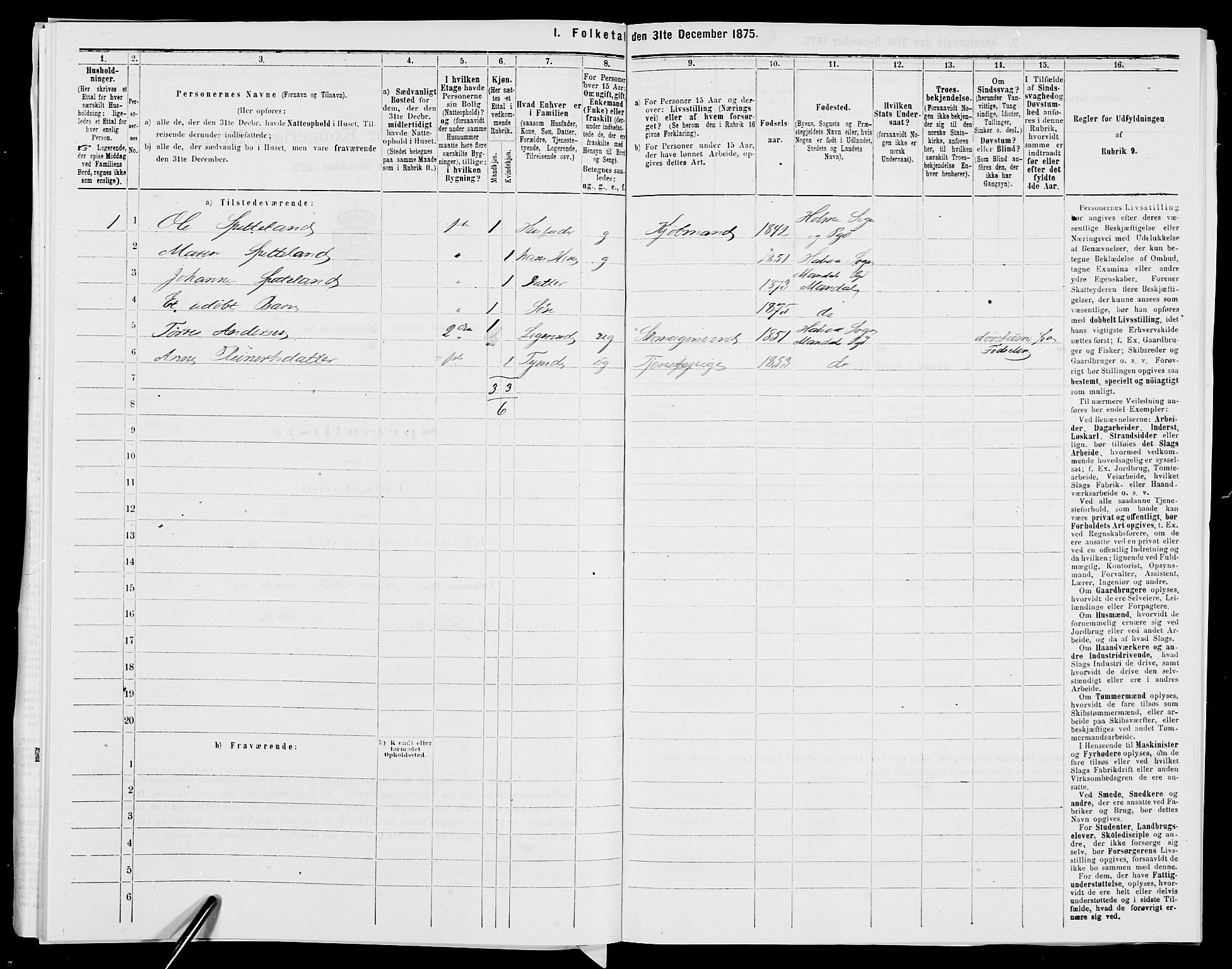 SAK, 1875 census for 1002B Mandal/Mandal, 1875, p. 178