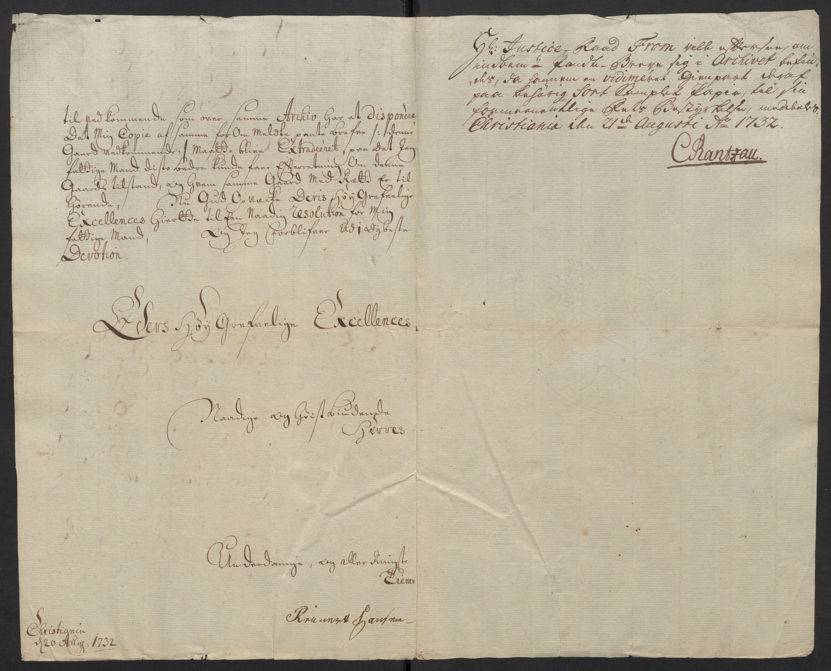 Stattholderembetet 1572-1771, AV/RA-EA-2870/Ef/L0106: Brev fra embetsmenn og andre, 1730-1732, p. 191