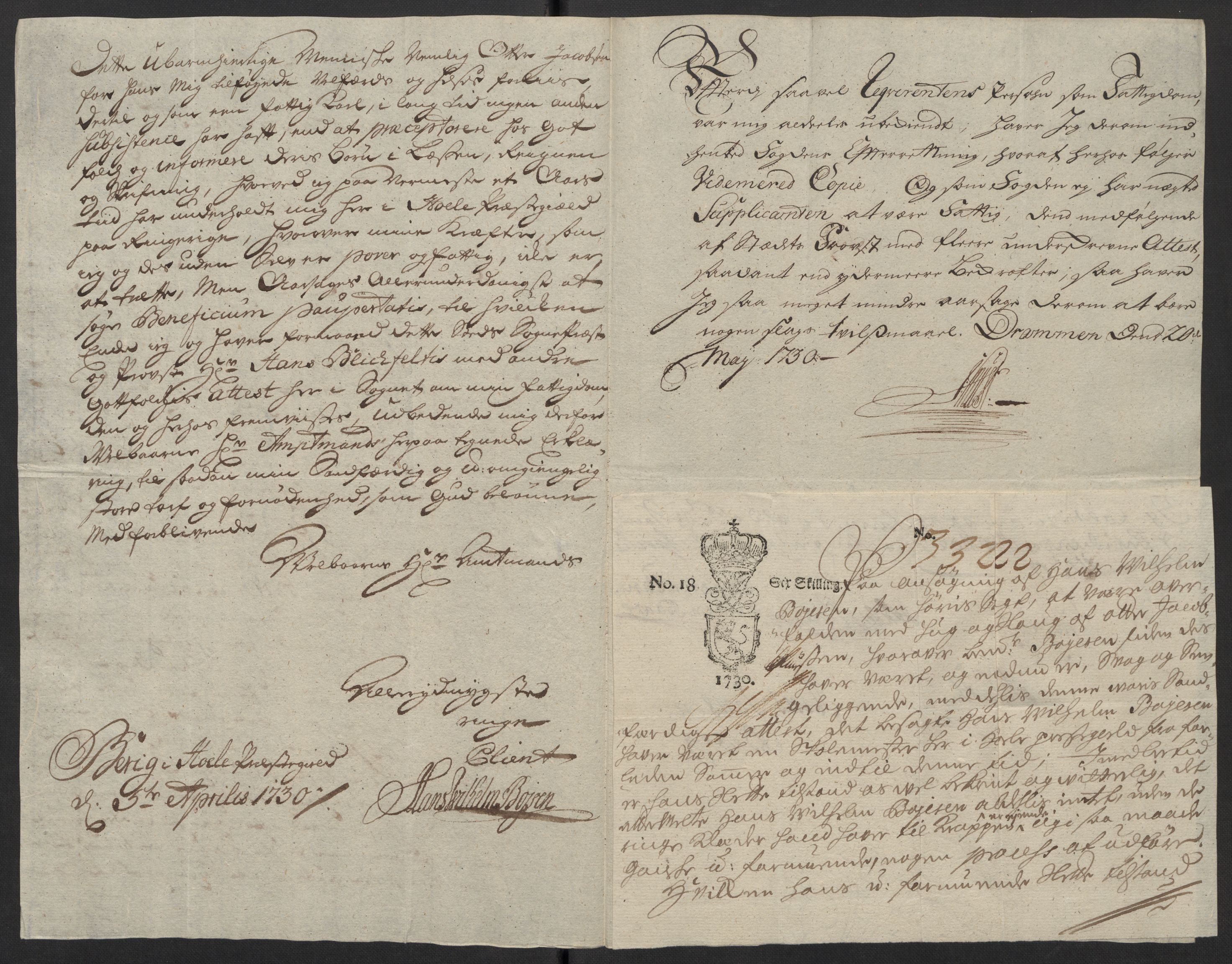 Stattholderembetet 1572-1771, AV/RA-EA-2870/Ef/L0106: Brev fra embetsmenn og andre, 1730-1732, p. 24