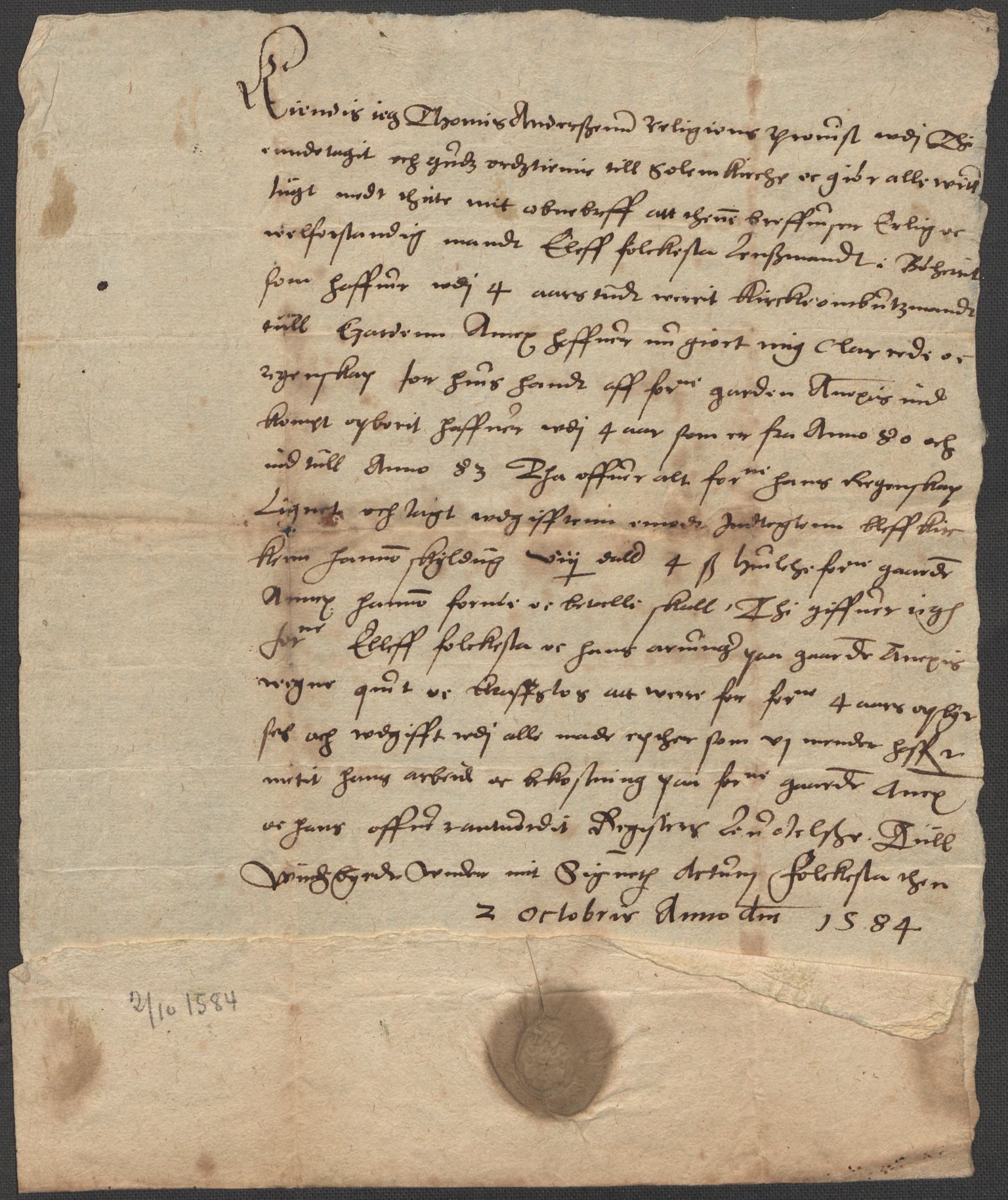 Riksarkivets diplomsamling, AV/RA-EA-5965/F15/L0028: Prestearkiv - Telemark, 1572-1769, p. 57