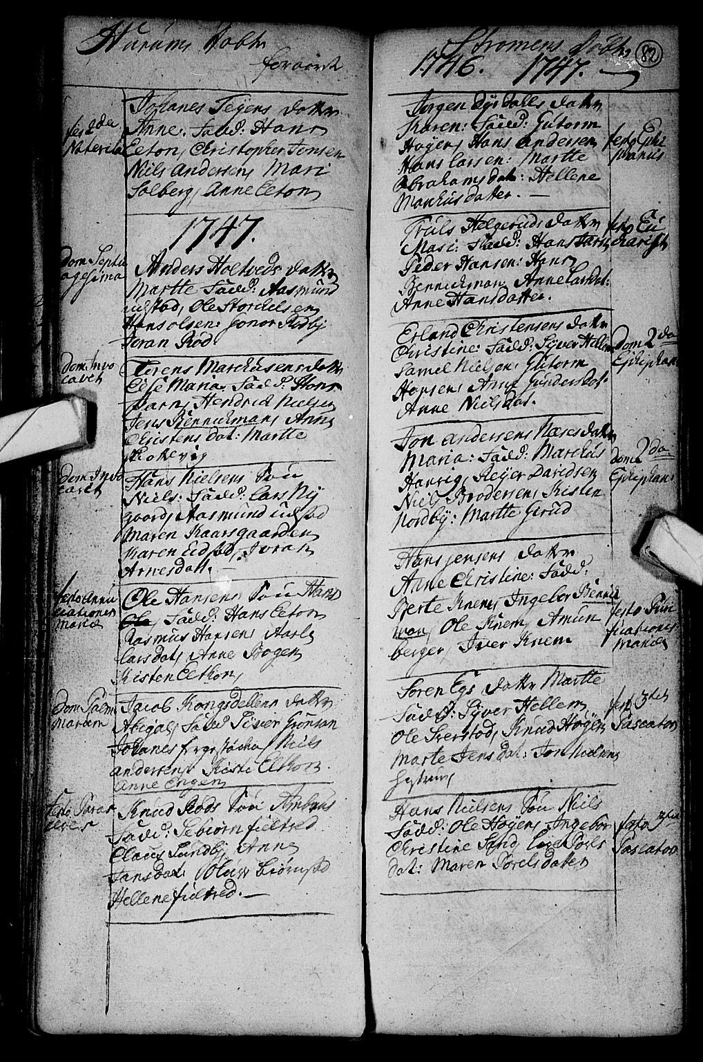 Hurum kirkebøker, SAKO/A-229/F/Fa/L0002: Parish register (official) no. 2, 1733-1757, p. 82