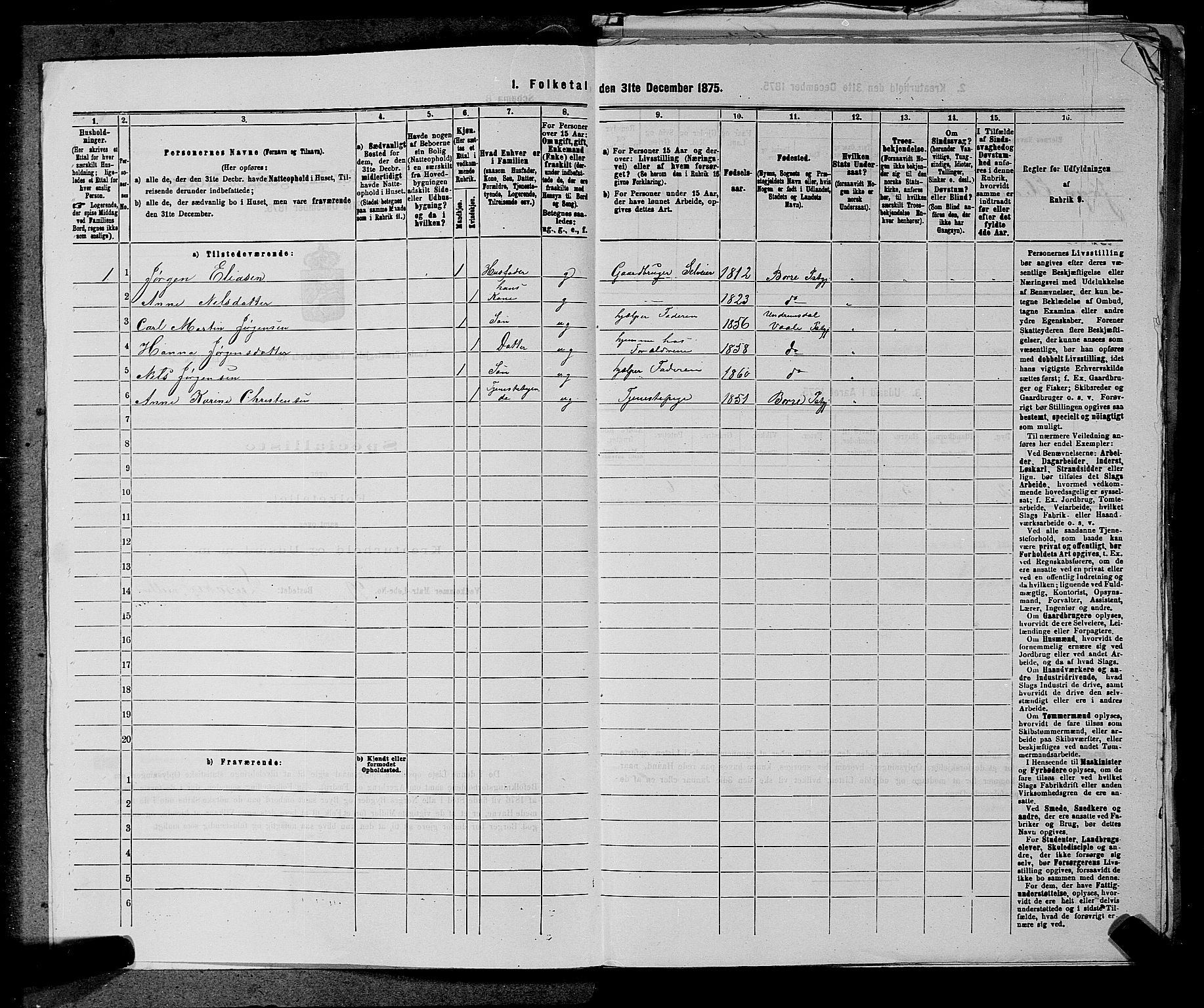 SAKO, 1875 census for 0716P Våle, 1875, p. 362