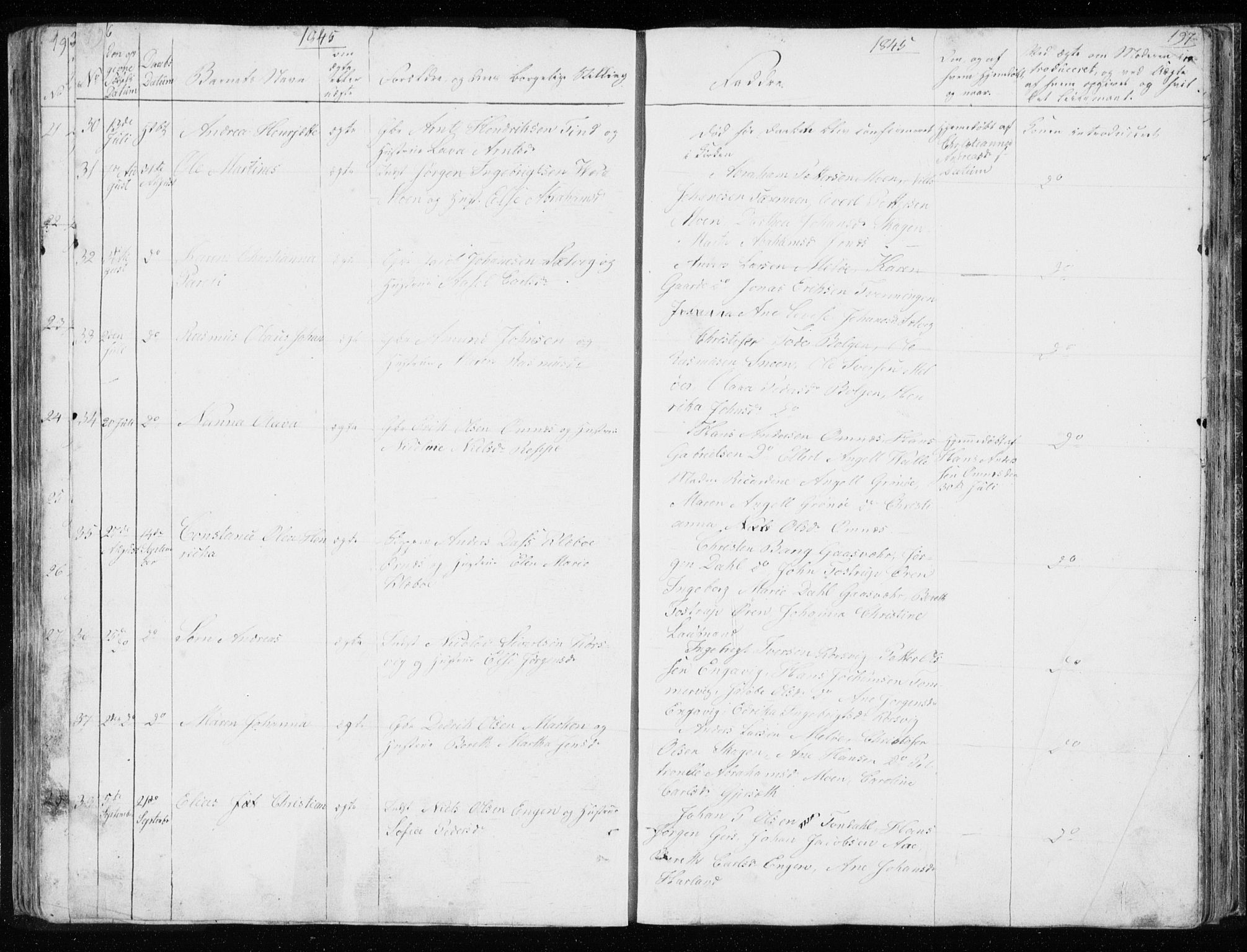 Ministerialprotokoller, klokkerbøker og fødselsregistre - Nordland, AV/SAT-A-1459/843/L0632: Parish register (copy) no. 843C01, 1833-1853, p. 196-197