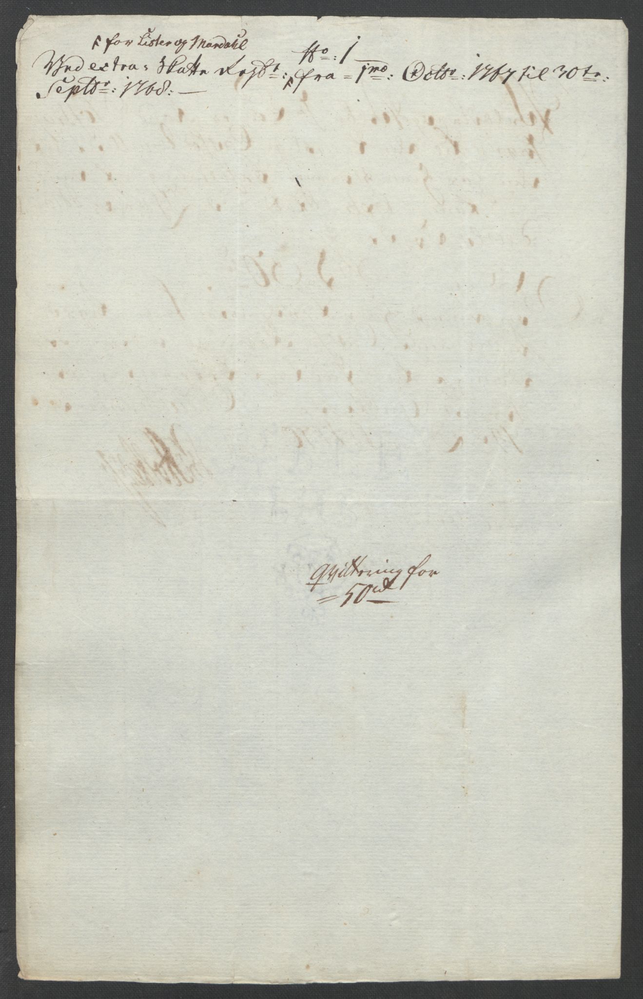 Rentekammeret inntil 1814, Reviderte regnskaper, Fogderegnskap, RA/EA-4092/R45/L2704: Ekstraskatten Lista og Mandal, 1762-1768, p. 291