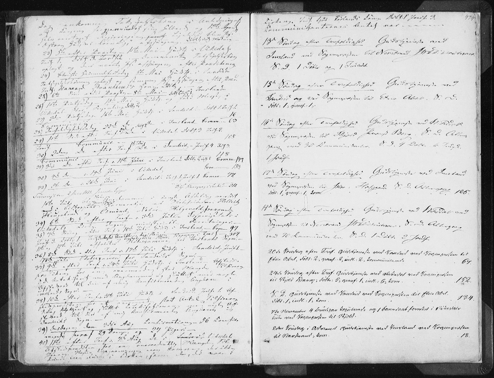 Vikedal sokneprestkontor, AV/SAST-A-101840/01/IV: Parish register (official) no. A 6.2, 1851-1867, p. 474