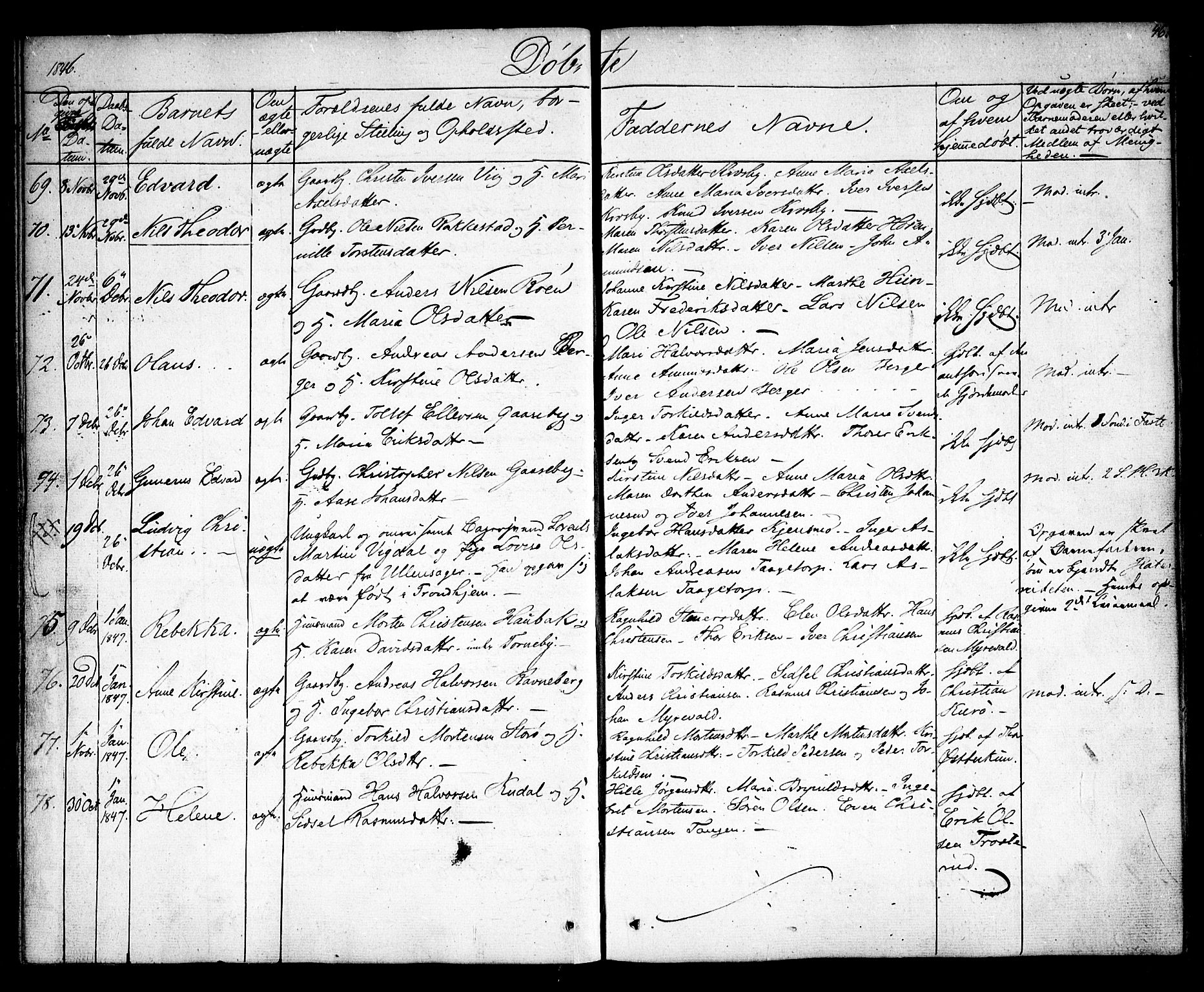 Rødenes prestekontor Kirkebøker, AV/SAO-A-2005/F/Fa/L0005: Parish register (official) no. I 5, 1838-1849, p. 46