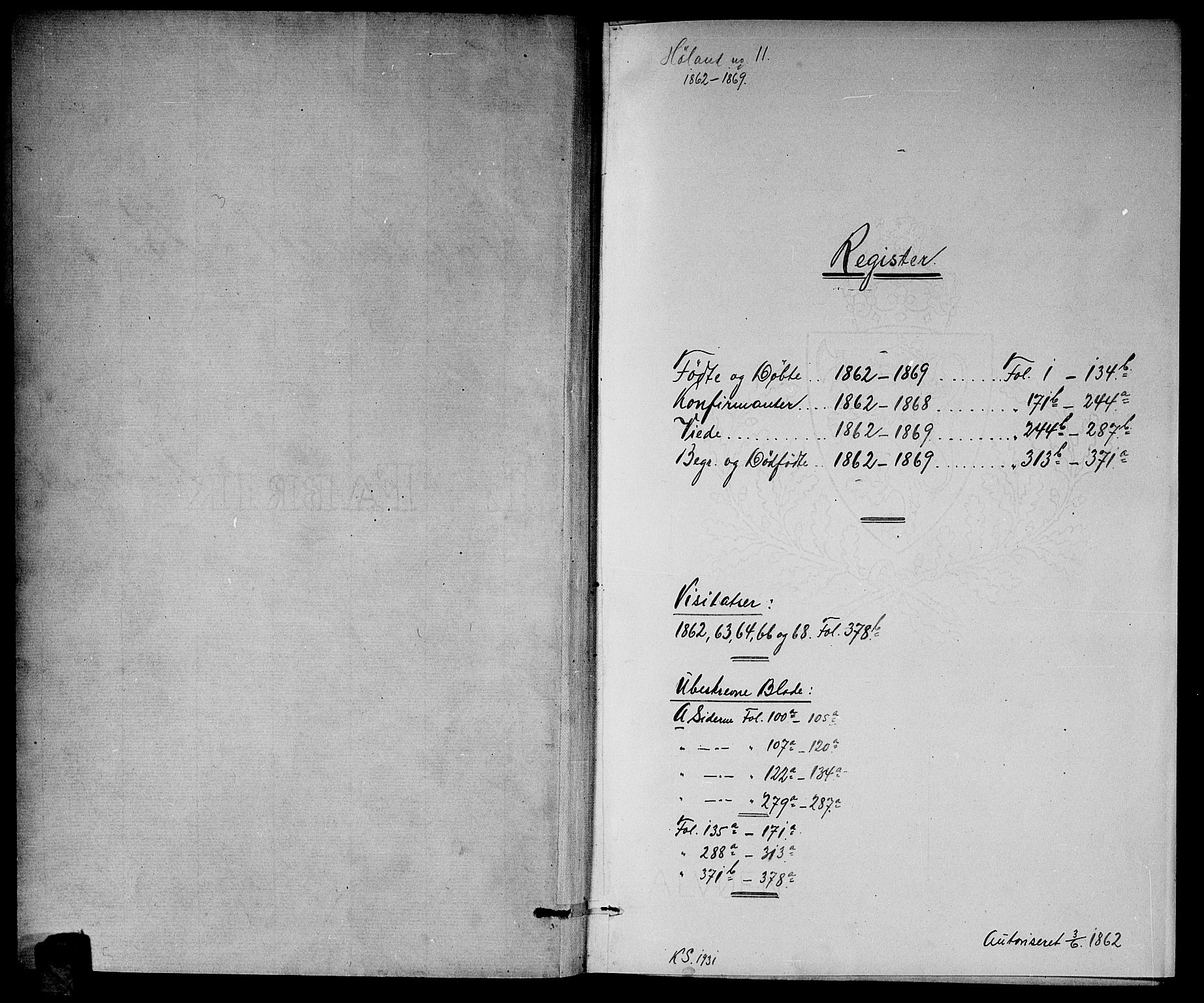 Høland prestekontor Kirkebøker, SAO/A-10346a/G/Ga/L0005: Parish register (copy) no. I 5, 1862-1869