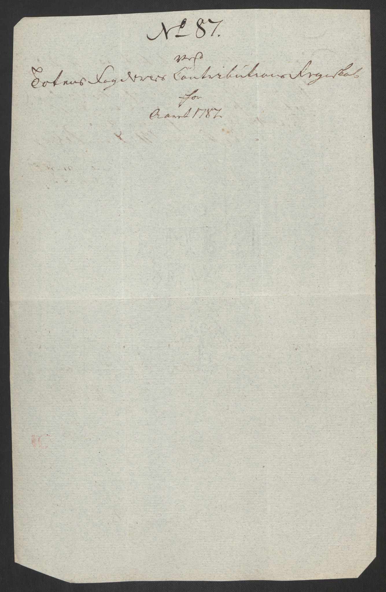 Rentekammeret inntil 1814, Reviderte regnskaper, Fogderegnskap, RA/EA-4092/R19/L1374: Fogderegnskap Toten, Hadeland og Vardal, 1787, p. 266