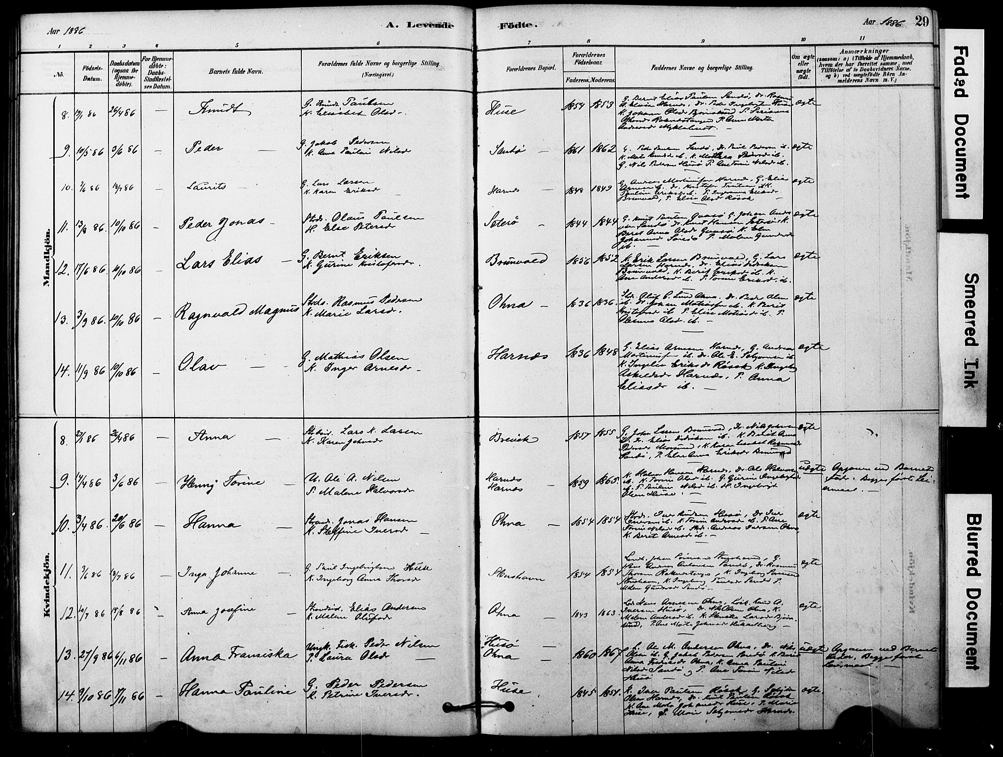 Ministerialprotokoller, klokkerbøker og fødselsregistre - Møre og Romsdal, AV/SAT-A-1454/561/L0729: Parish register (official) no. 561A03, 1878-1900, p. 29