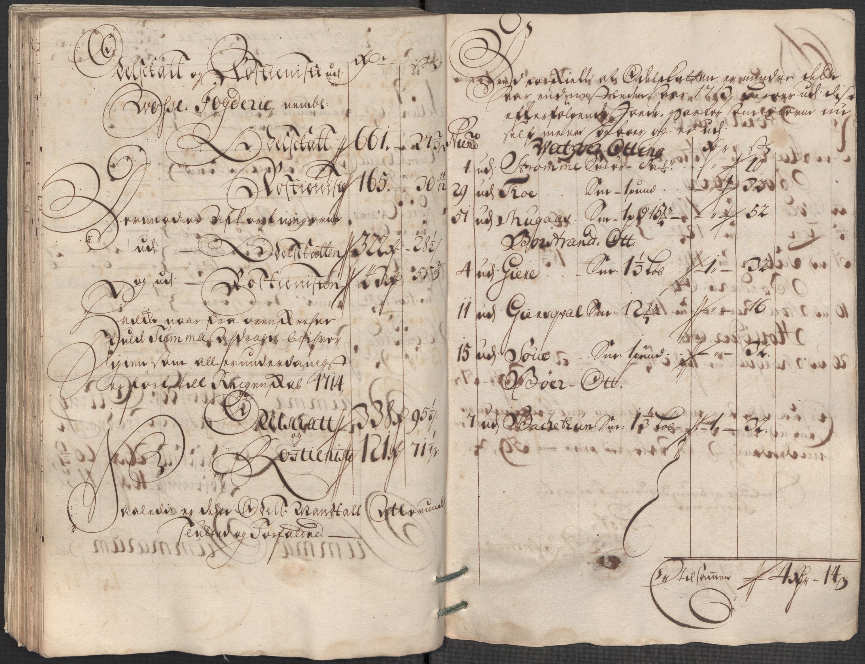 Rentekammeret inntil 1814, Reviderte regnskaper, Fogderegnskap, AV/RA-EA-4092/R51/L3197: Fogderegnskap Nordhordland og Voss, 1714, p. 141