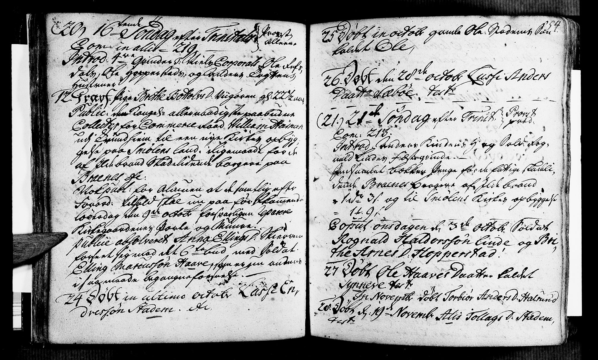 Vik sokneprestembete, AV/SAB-A-81501/H/Haa/Haaa/L0002: Parish register (official) no. A 2 / 1, 1740-1757, p. 54