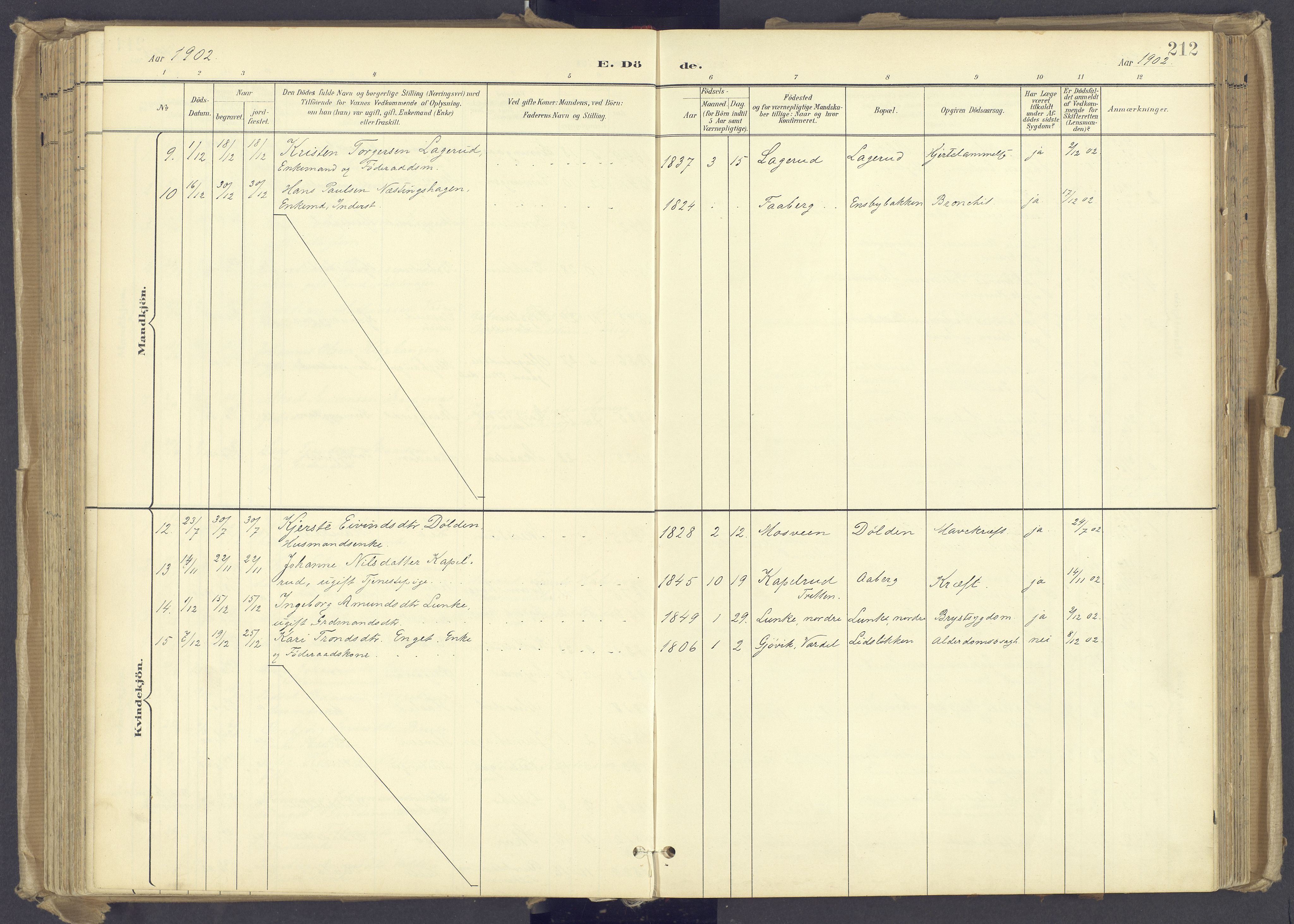 Øyer prestekontor, SAH/PREST-084/H/Ha/Haa/L0012: Parish register (official) no. 12, 1897-1920, p. 212