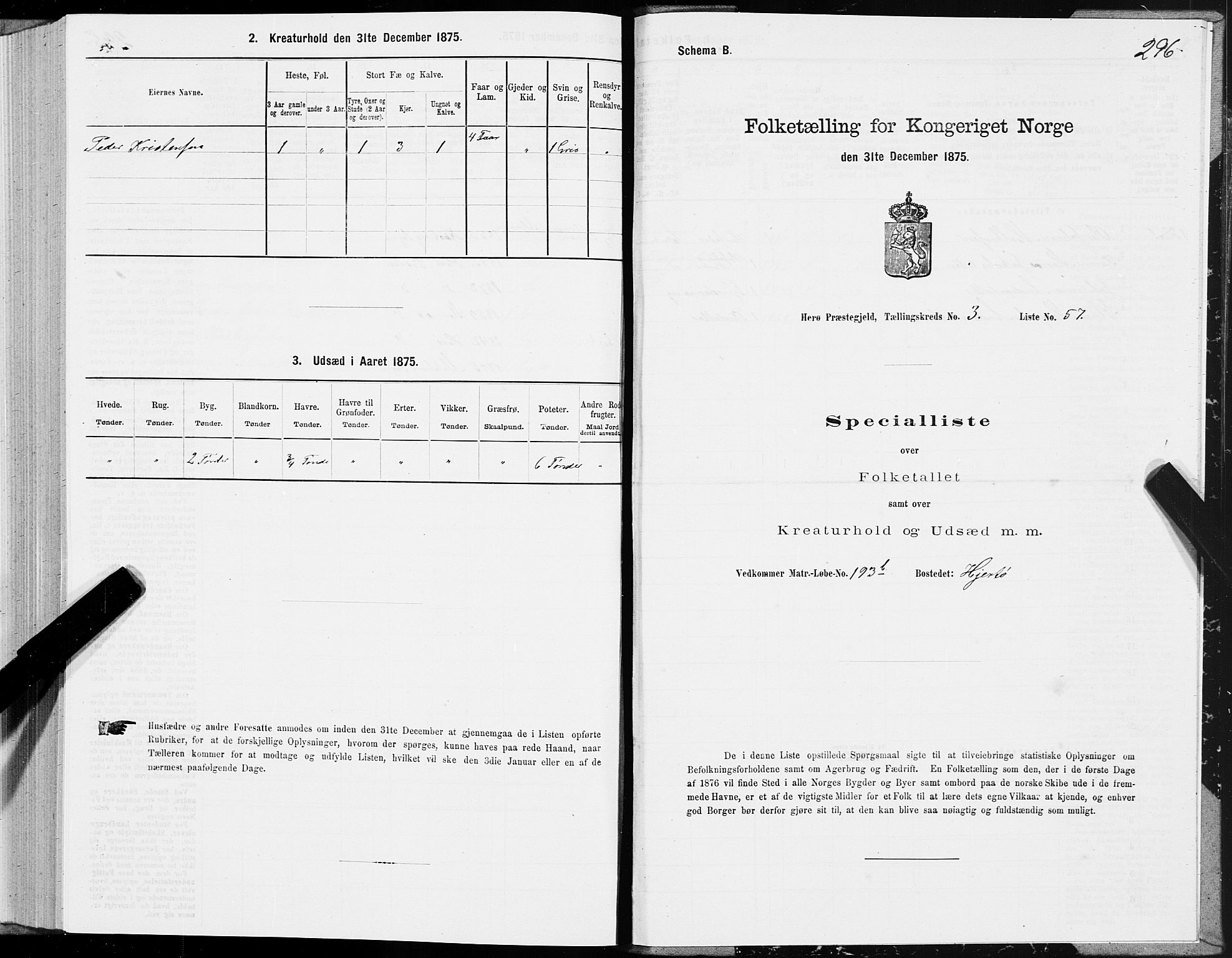 SAT, 1875 census for 1818P Herøy, 1875, p. 2296