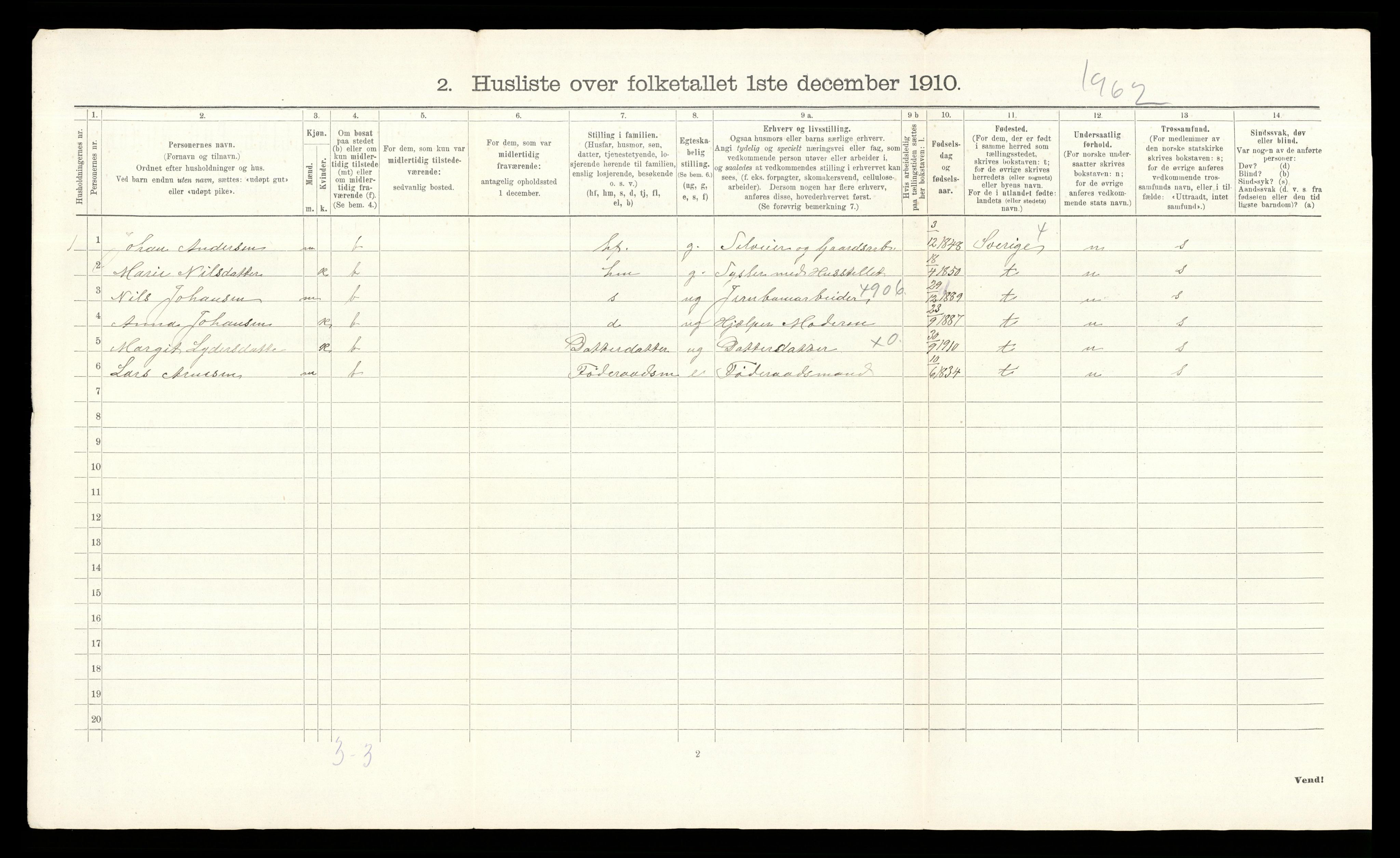 RA, 1910 census for Grue, 1910, p. 744