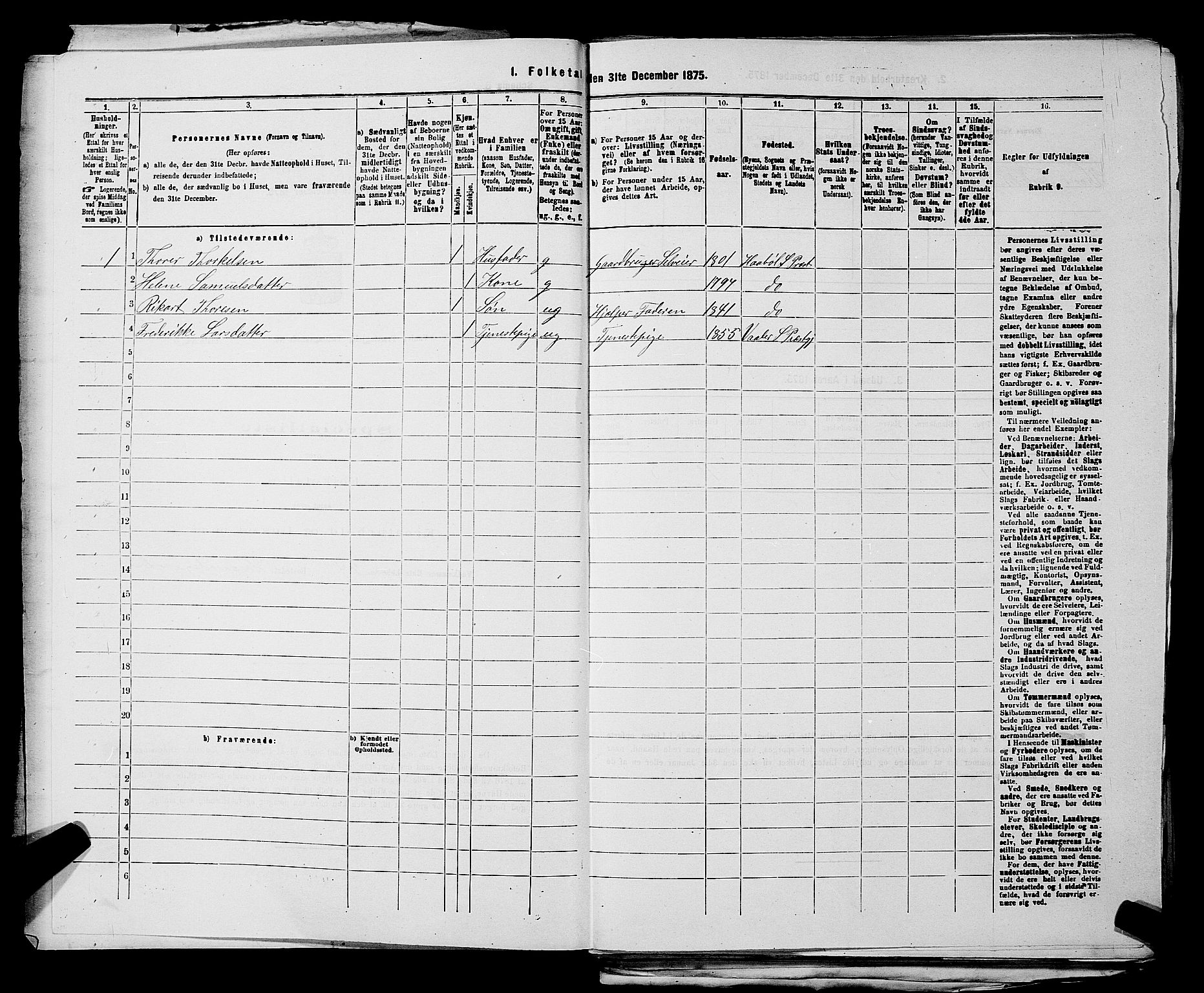 RA, 1875 census for 0137P Våler, 1875, p. 413