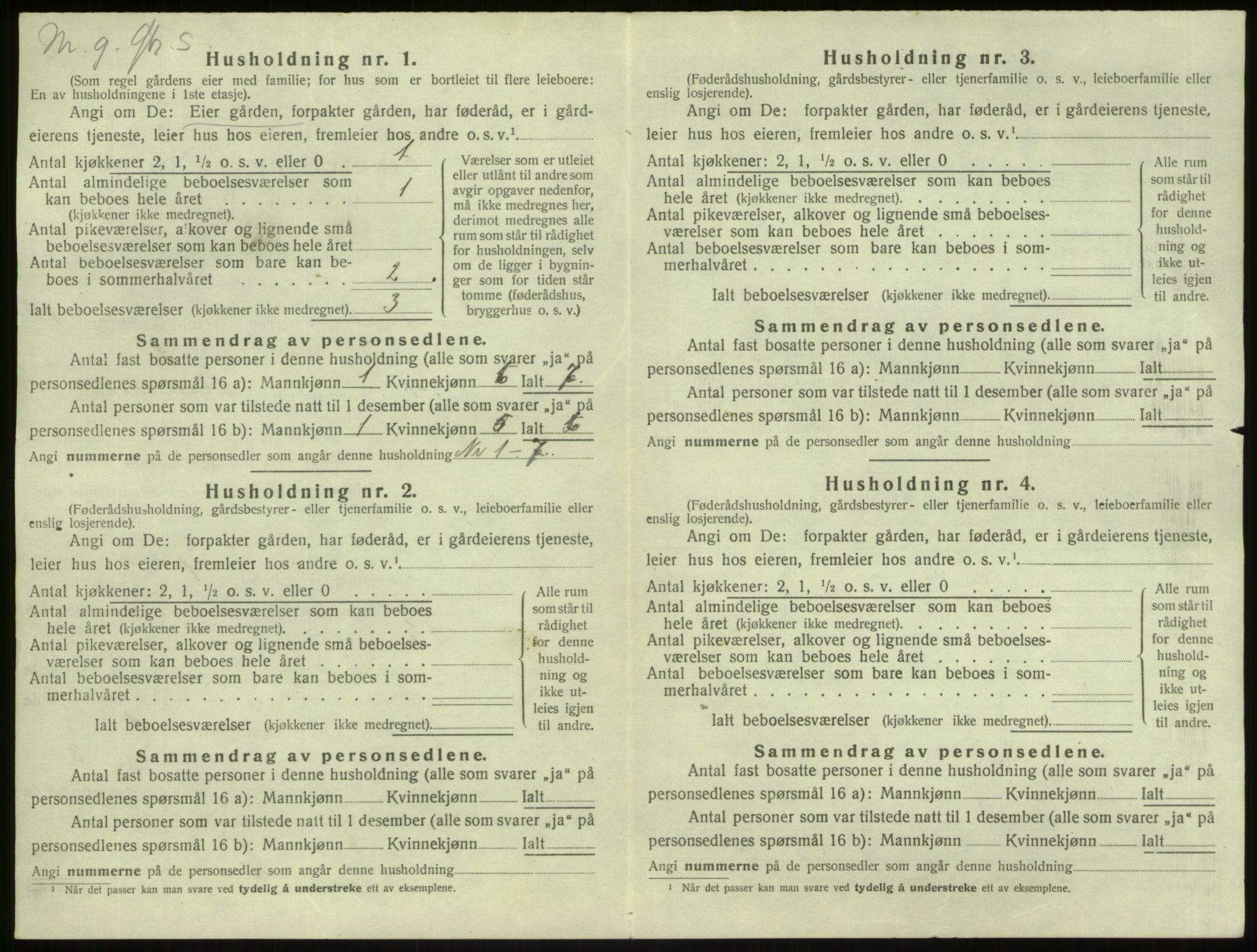 SAB, 1920 census for Lindås, 1920, p. 90