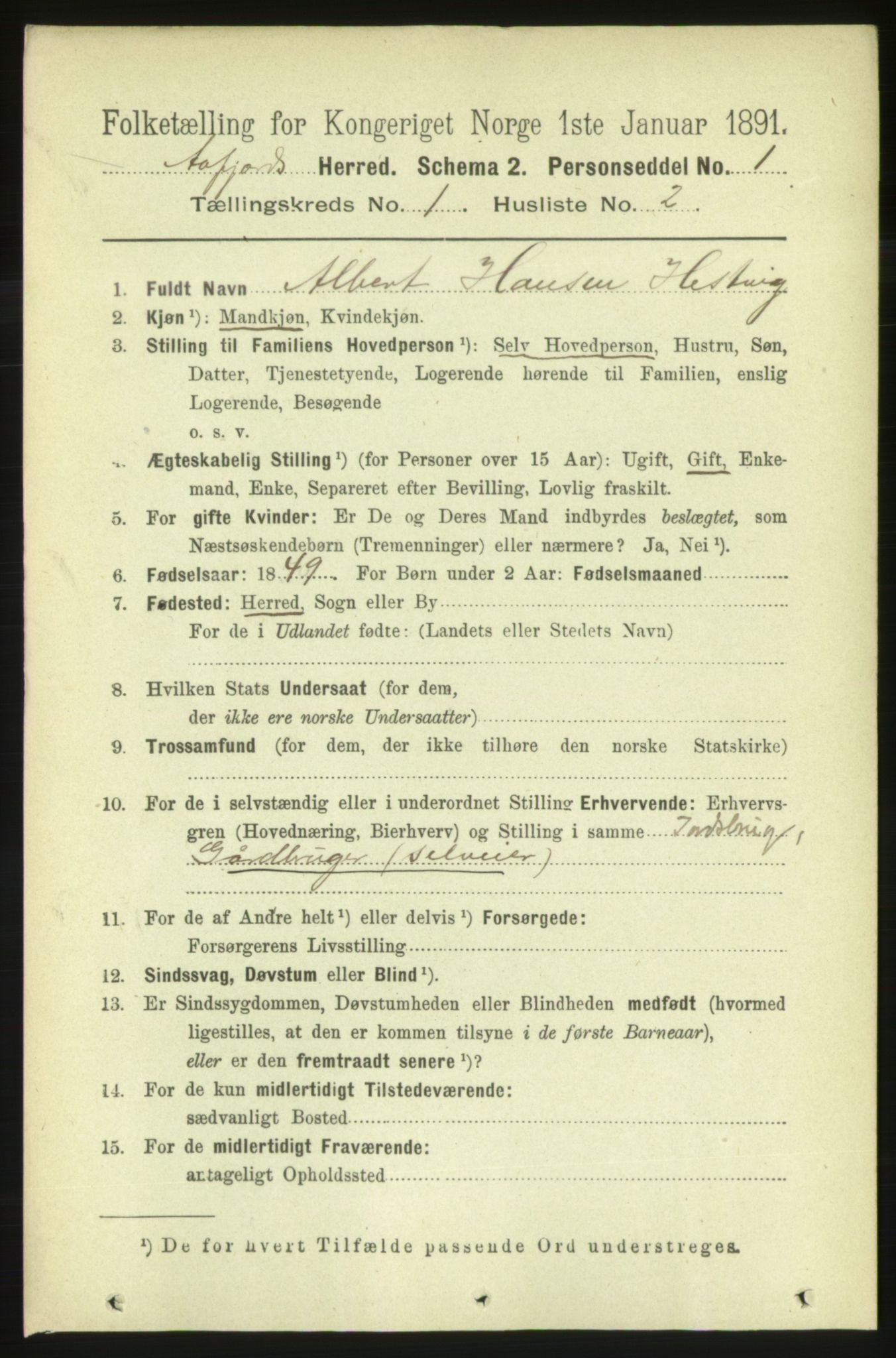 RA, 1891 census for 1630 Åfjord, 1891, p. 76