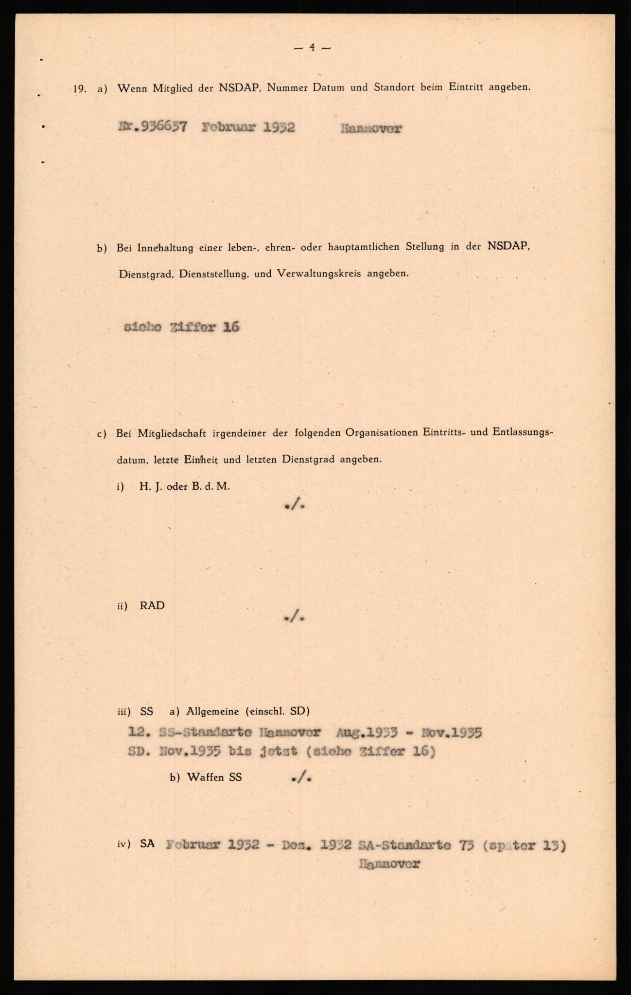 Forsvaret, Forsvarets overkommando II, AV/RA-RAFA-3915/D/Db/L0030: CI Questionaires. Tyske okkupasjonsstyrker i Norge. Tyskere., 1945-1946, p. 395