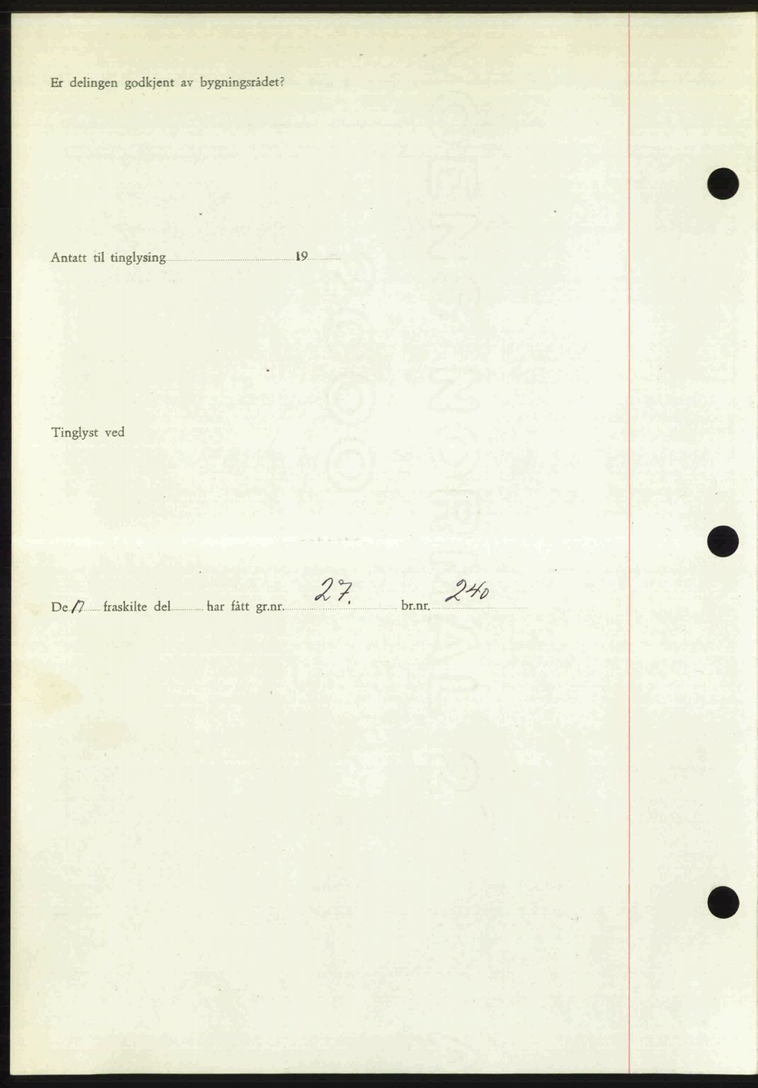 Romsdal sorenskriveri, AV/SAT-A-4149/1/2/2C: Mortgage book no. A29, 1949-1949, Diary no: : 996/1949