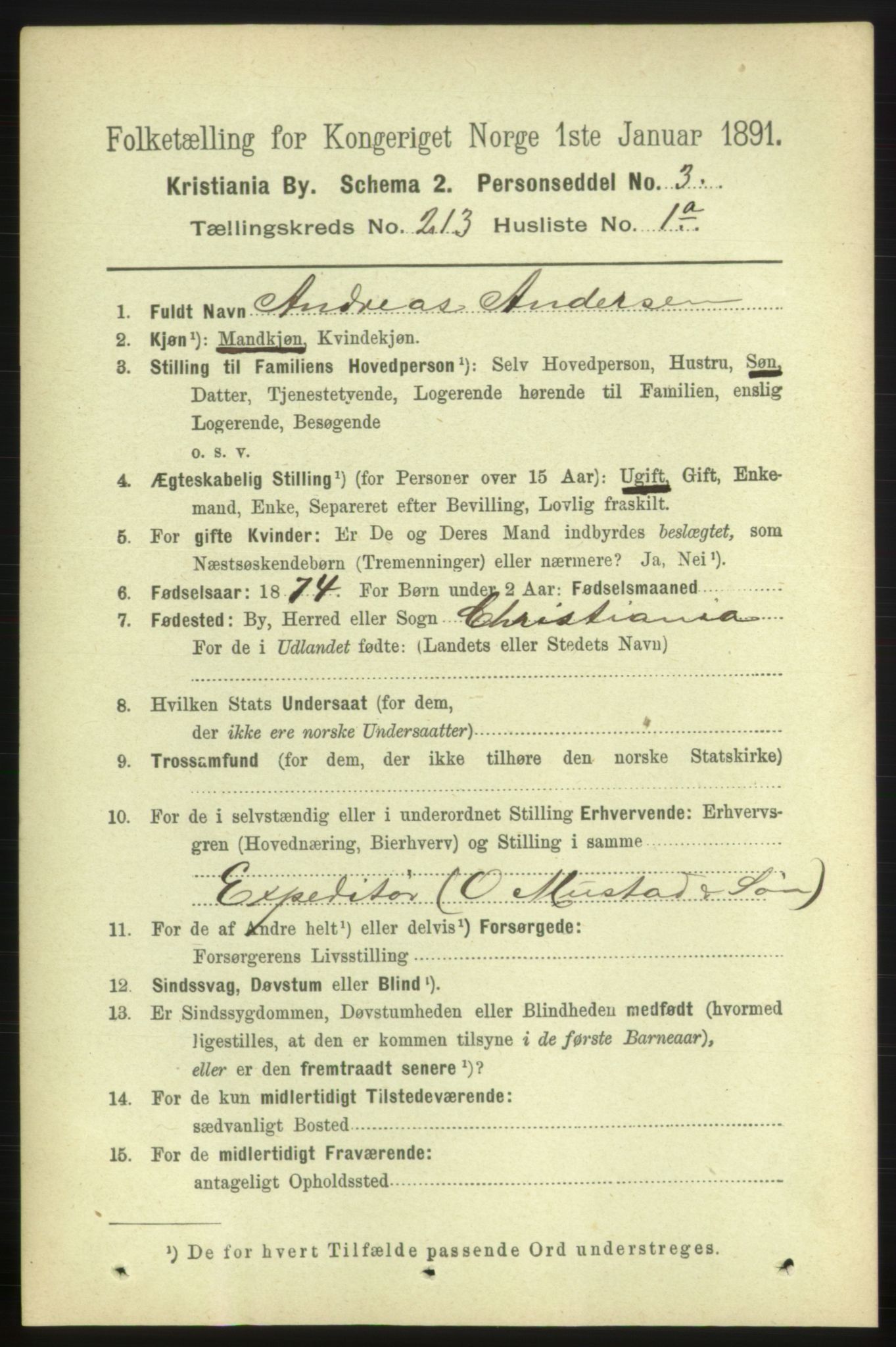 RA, 1891 census for 0301 Kristiania, 1891, p. 126972