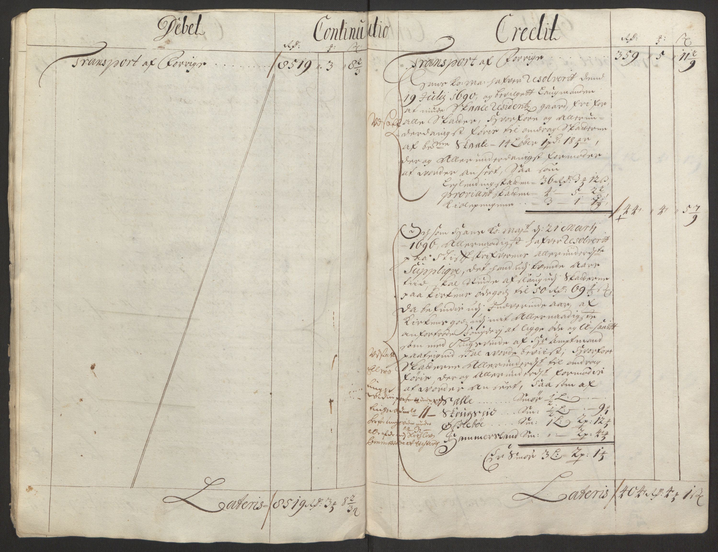 Rentekammeret inntil 1814, Reviderte regnskaper, Fogderegnskap, AV/RA-EA-4092/R48/L2976: Fogderegnskap Sunnhordland og Hardanger, 1695-1696, p. 280