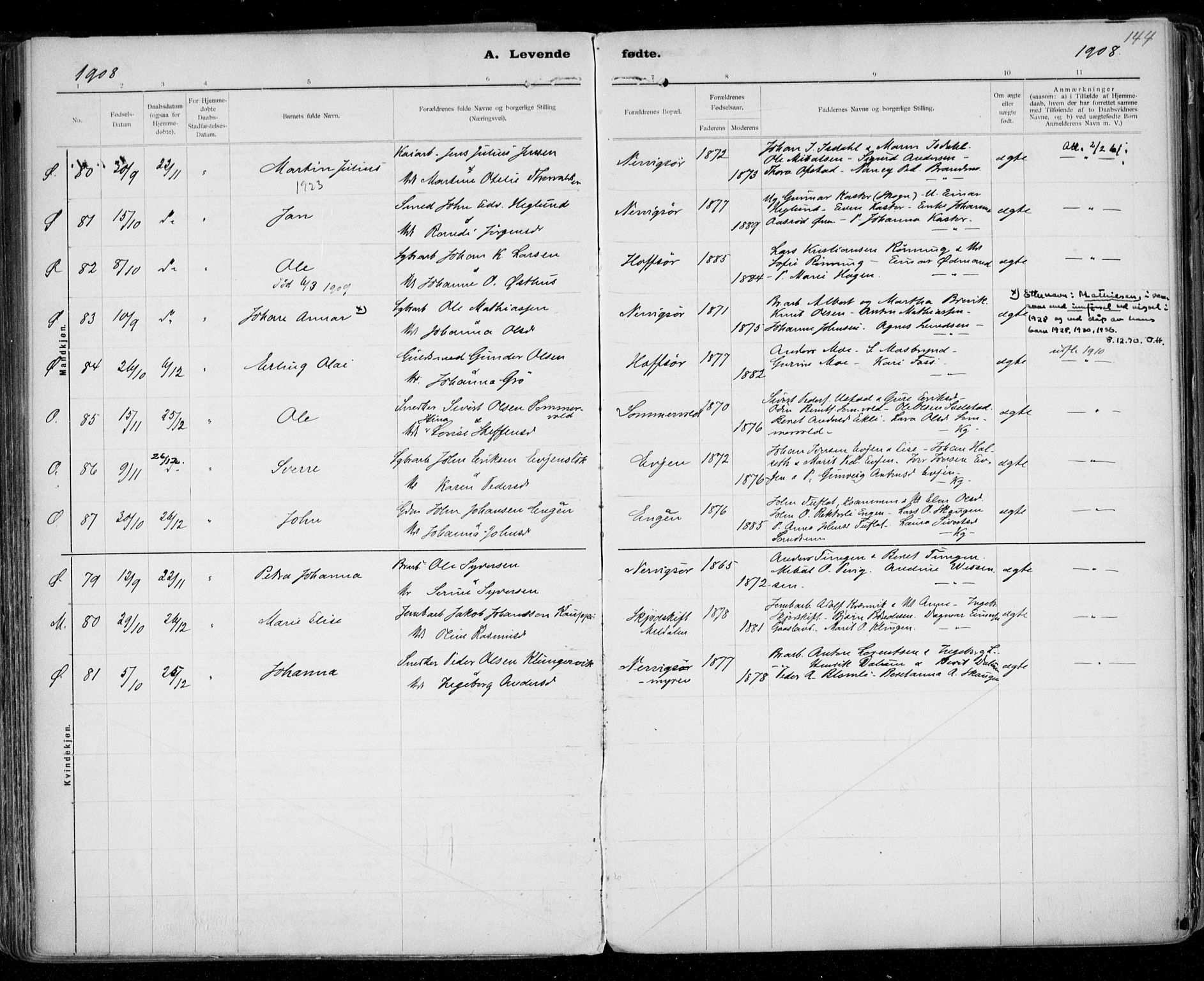 Ministerialprotokoller, klokkerbøker og fødselsregistre - Sør-Trøndelag, SAT/A-1456/668/L0811: Parish register (official) no. 668A11, 1894-1913, p. 144