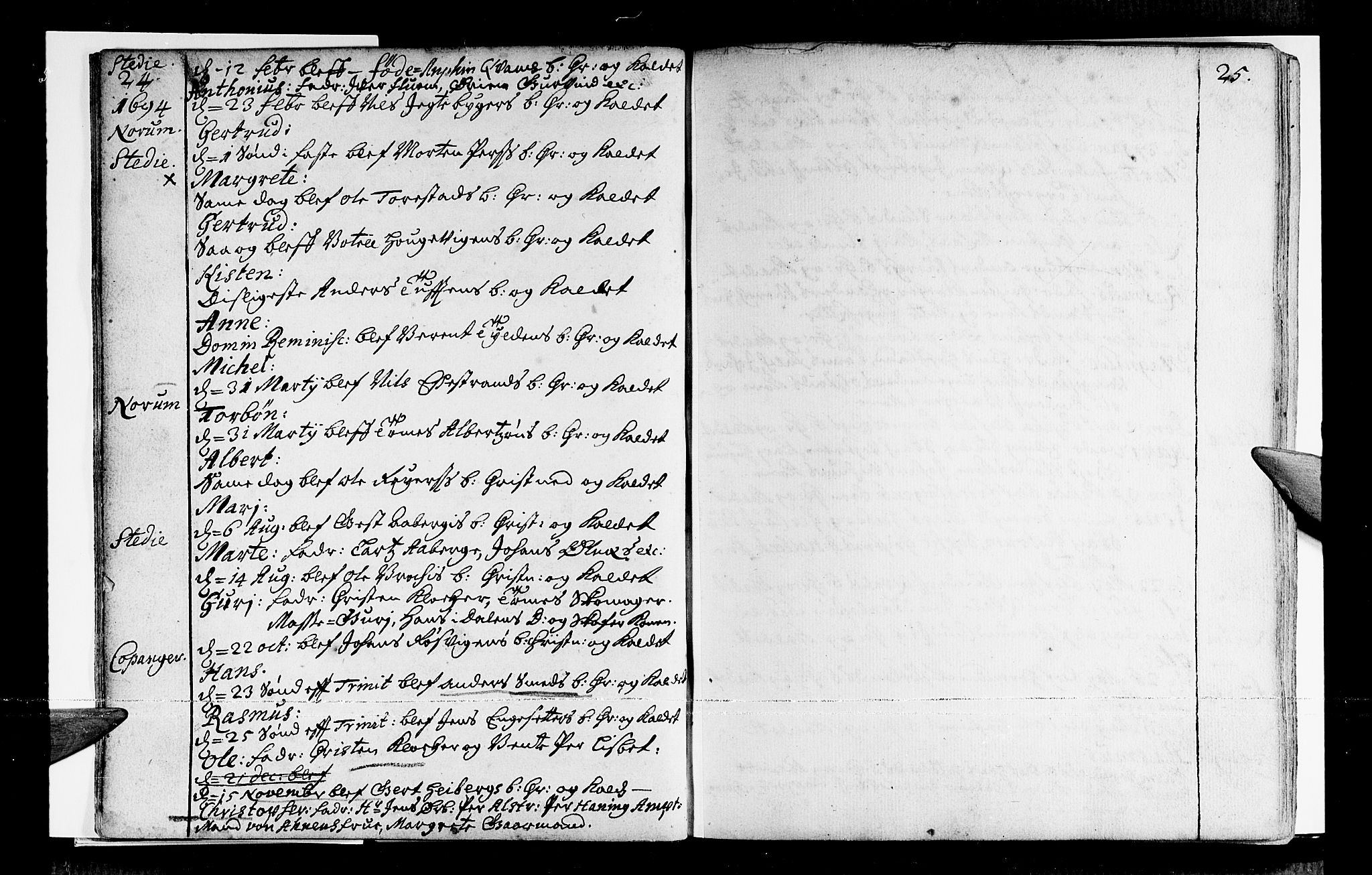 Sogndal sokneprestembete, SAB/A-81301/H/Haa/Haaa/L0001: Parish register (official) no. A 1, 1689-1713, p. 24-25