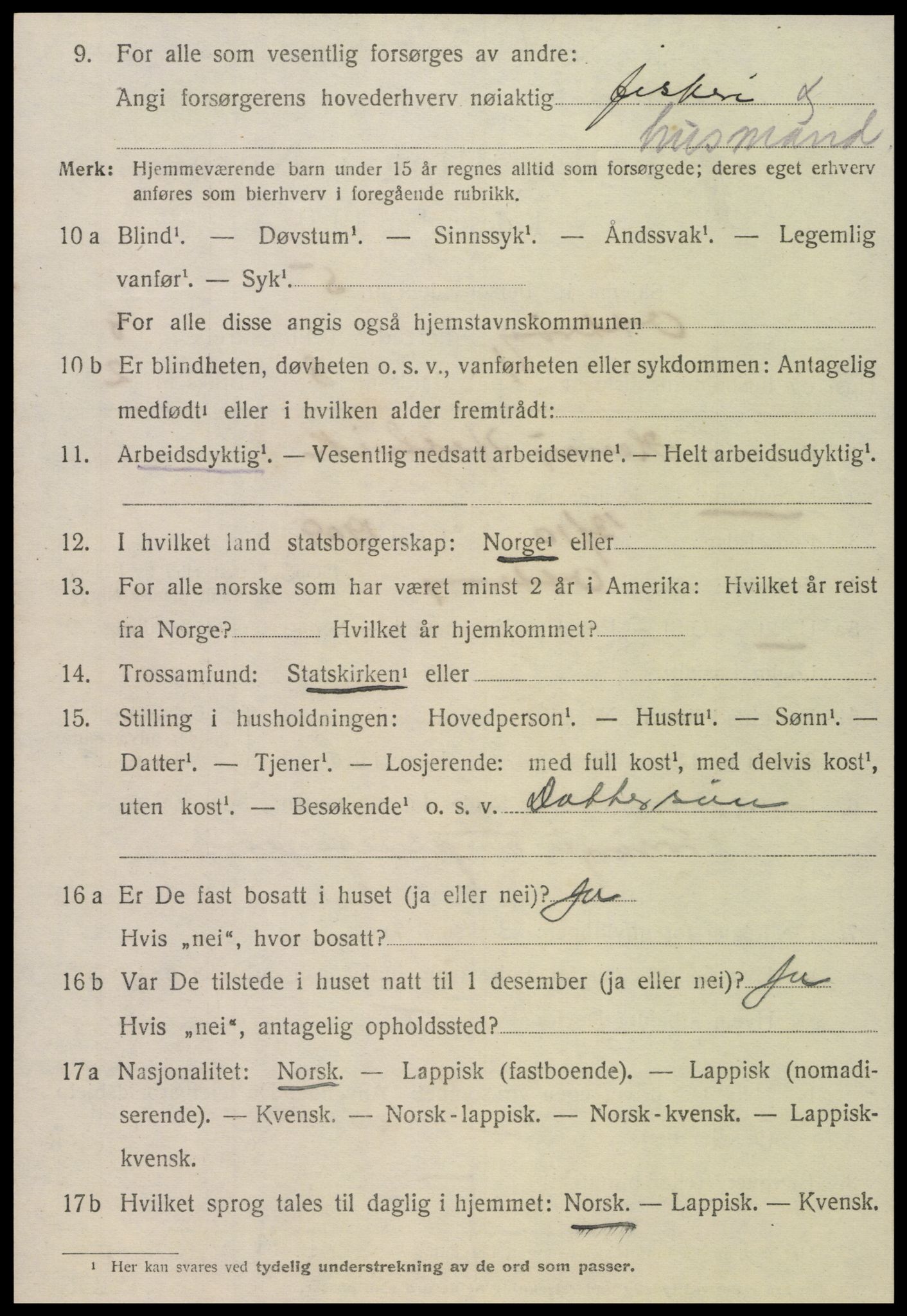 SAT, 1920 census for Otterøy, 1920, p. 2936