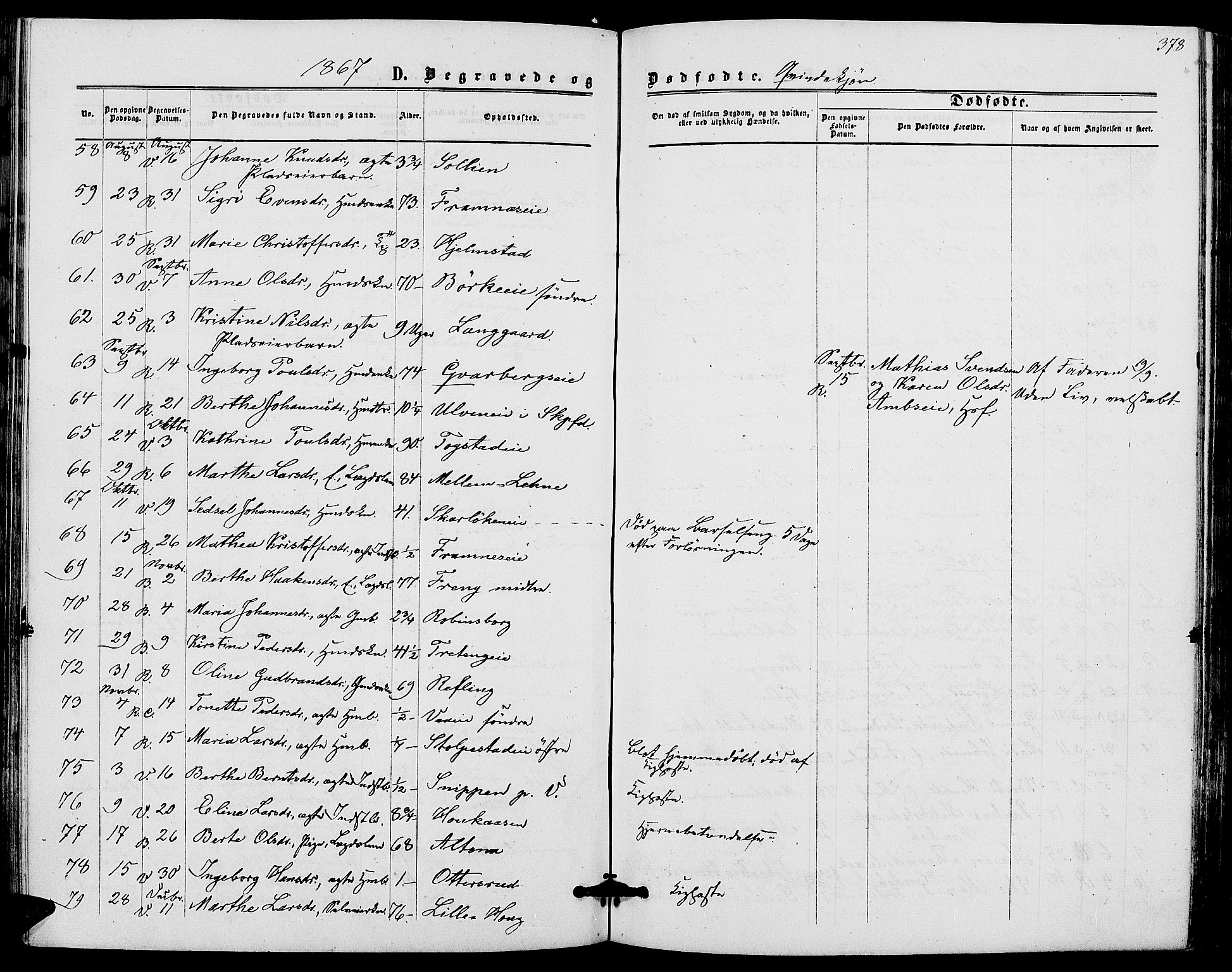 Ringsaker prestekontor, AV/SAH-PREST-014/L/La/L0007: Parish register (copy) no. 7, 1861-1869, p. 378