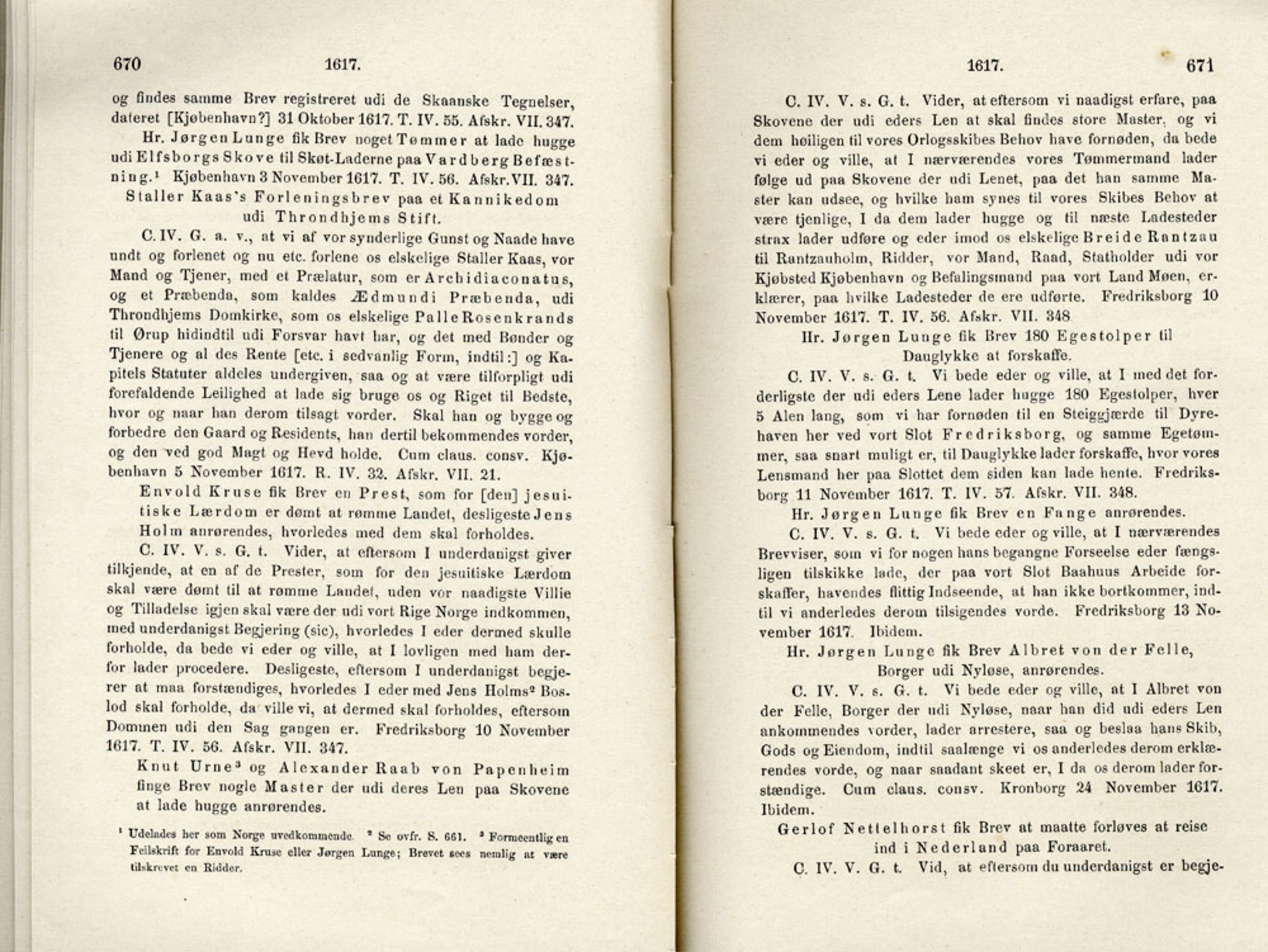 Publikasjoner utgitt av Det Norske Historiske Kildeskriftfond, PUBL/-/-/-: Norske Rigs-Registranter, bind 4, 1603-1618, p. 670-671