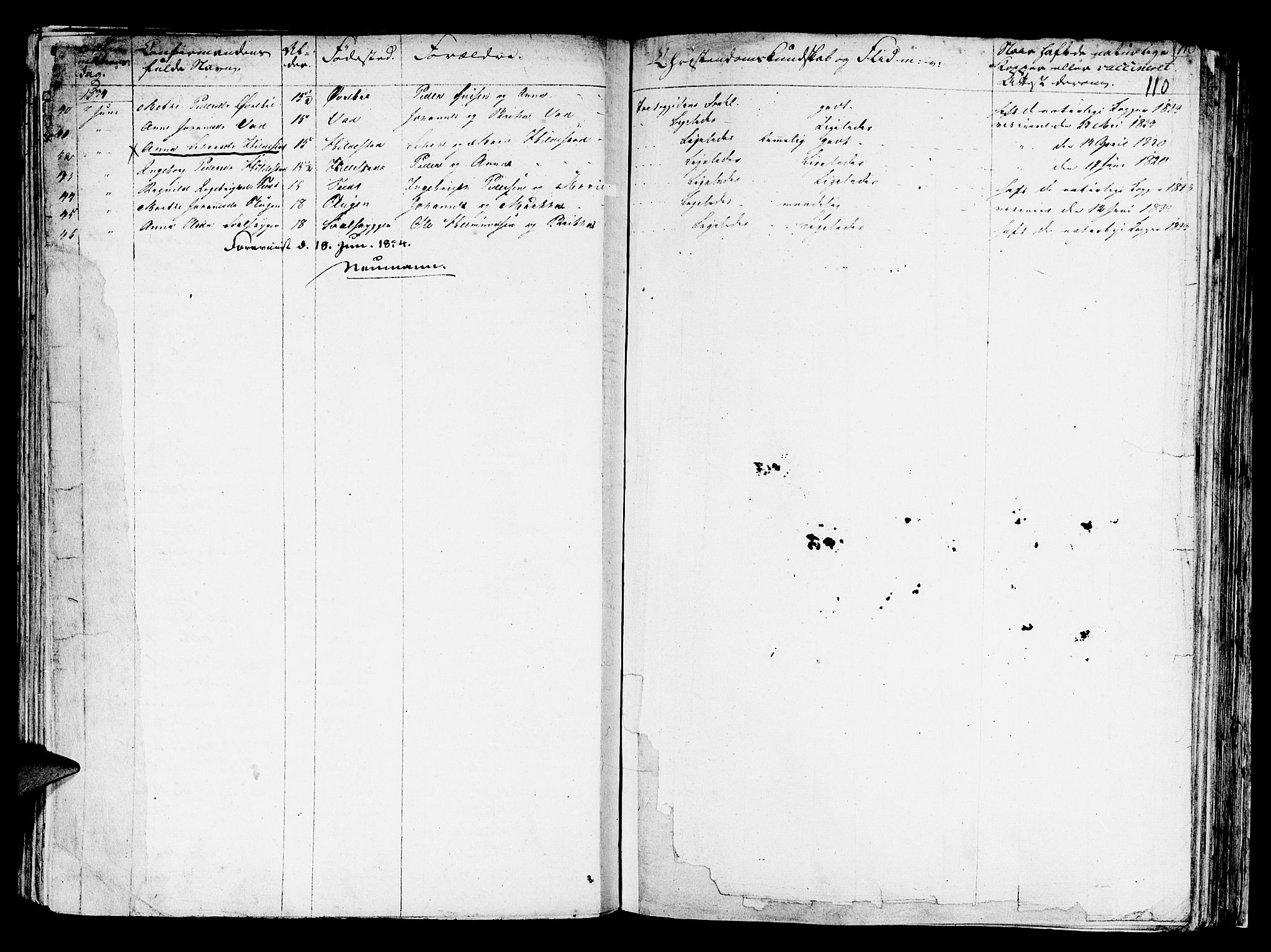 Hafslo sokneprestembete, AV/SAB-A-80301/H/Haa/Haaa/L0004: Parish register (official) no. A 4, 1821-1834, p. 110