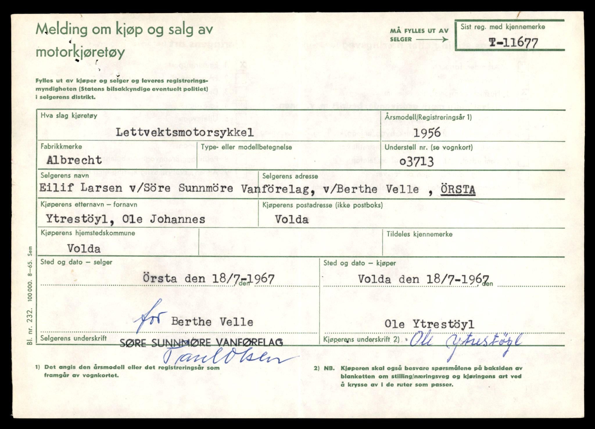 Møre og Romsdal vegkontor - Ålesund trafikkstasjon, SAT/A-4099/F/Fe/L0030: Registreringskort for kjøretøy T 11620 - T 11799, 1927-1998, p. 585