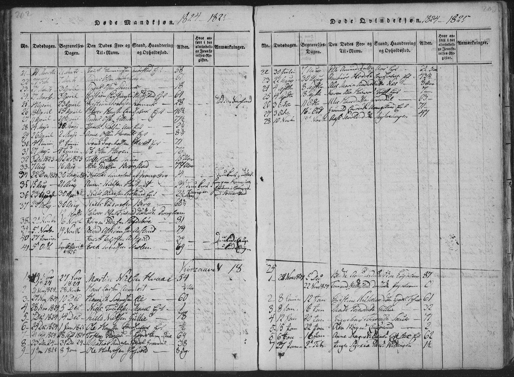 Sandsvær kirkebøker, SAKO/A-244/F/Fa/L0004: Parish register (official) no. I 4, 1817-1839, p. 202-203